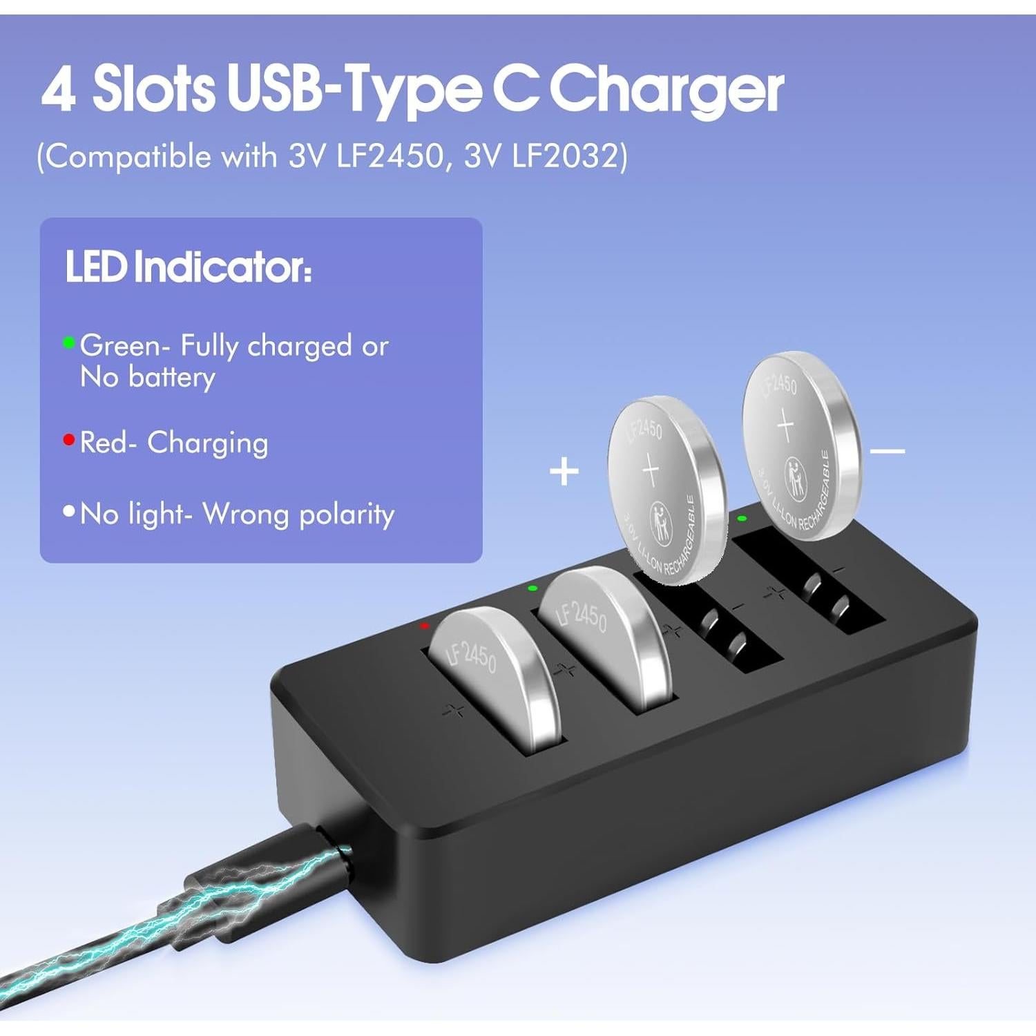 Baterías Recargables de Litio CR2450 LeKai - Paquete de 10