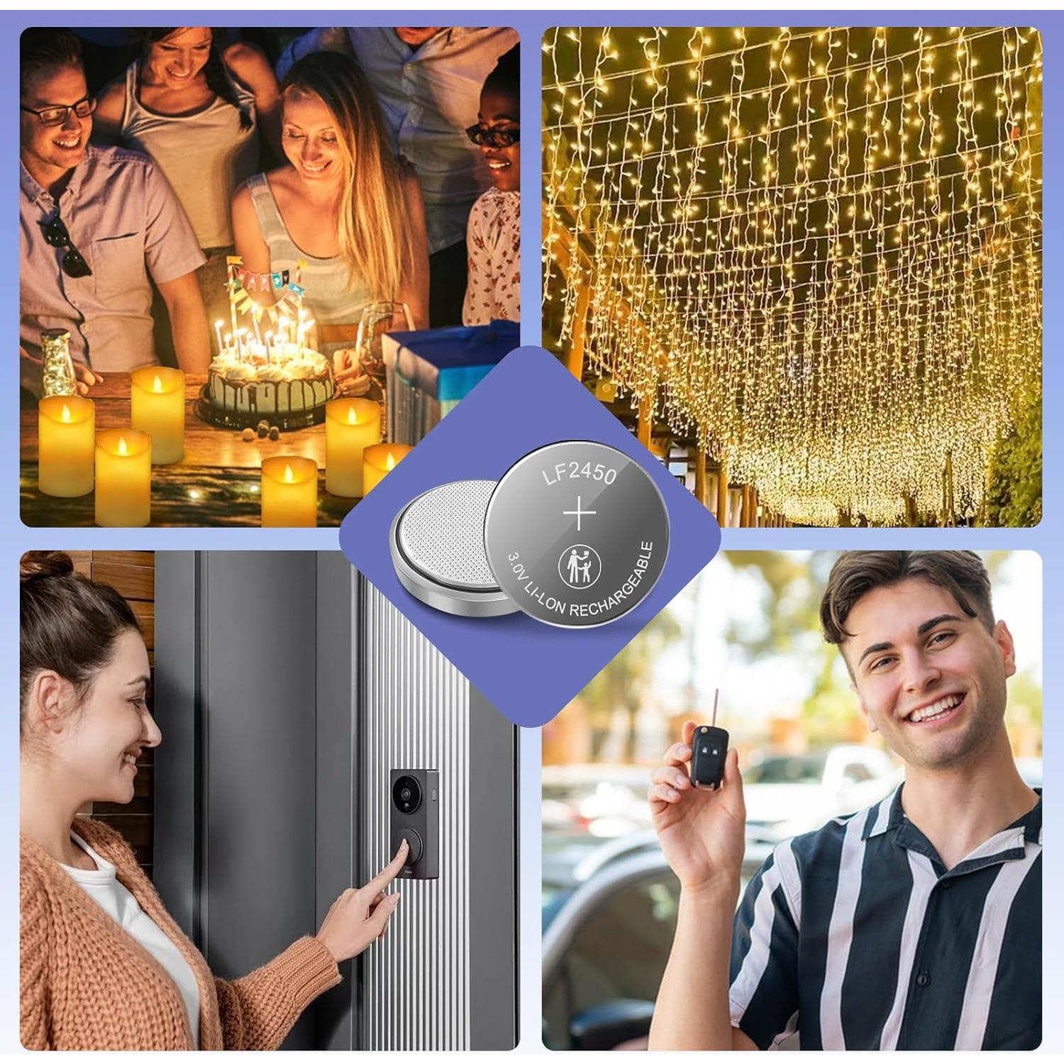 Baterías Recargables de Litio CR2450 LeKai - Paquete de 10