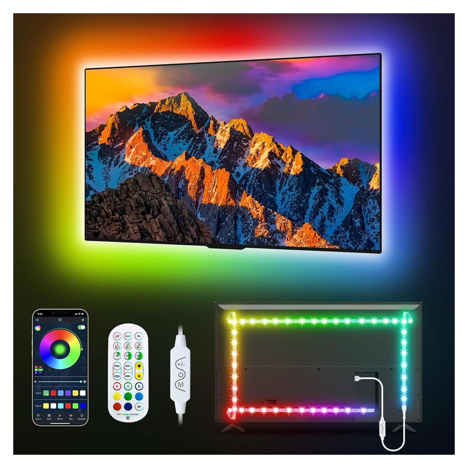 Luces LED Daymeet 3m RGBICW para TV 32-45" Control APP