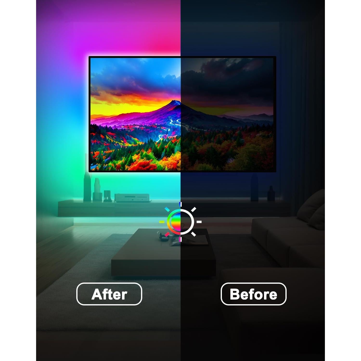 Luces LED Daymeet 3m RGBICW para TV 32-45" Control APP
