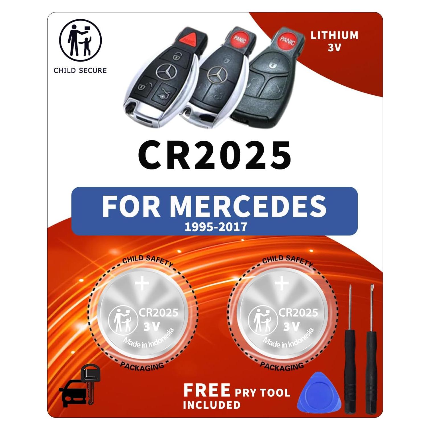 Batería CR2025 para Llave Mercedes-Benz - 2 Piezas