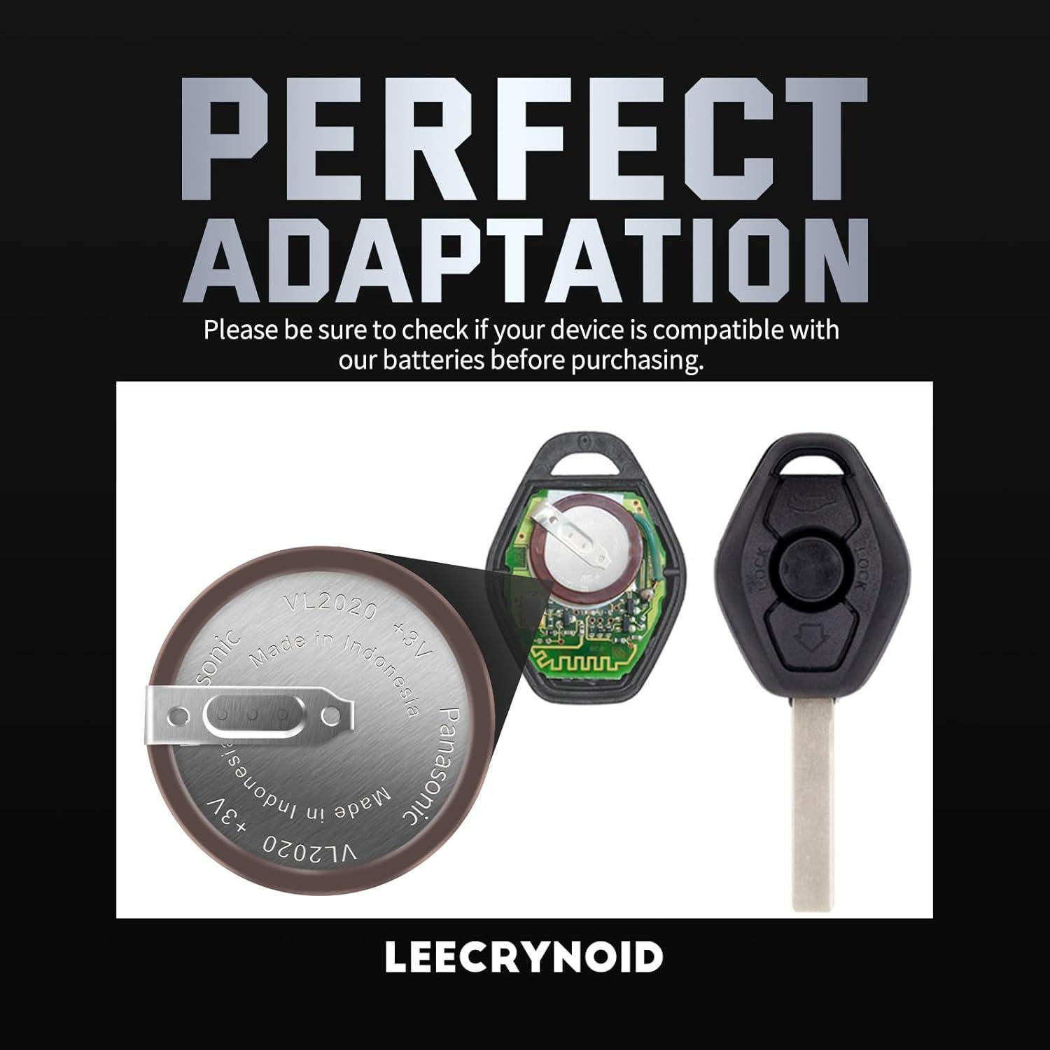 Paquete de 2 Baterías VL2020 para Llave BMW 3V 20mm