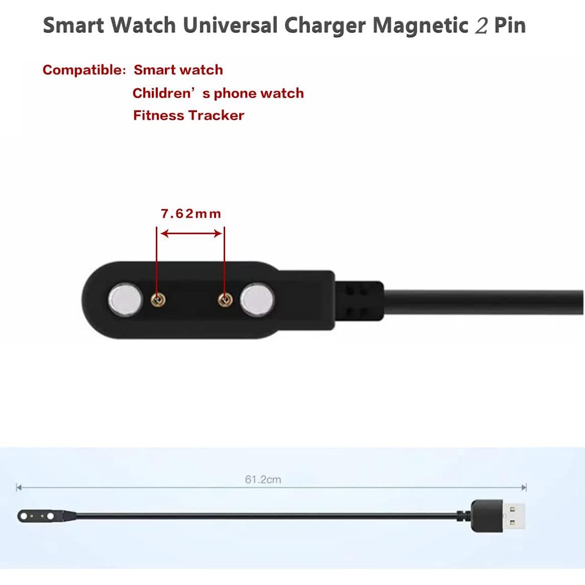 Cable de Carga Magnético 2 Pines Chnfut para Reloj Inteligente