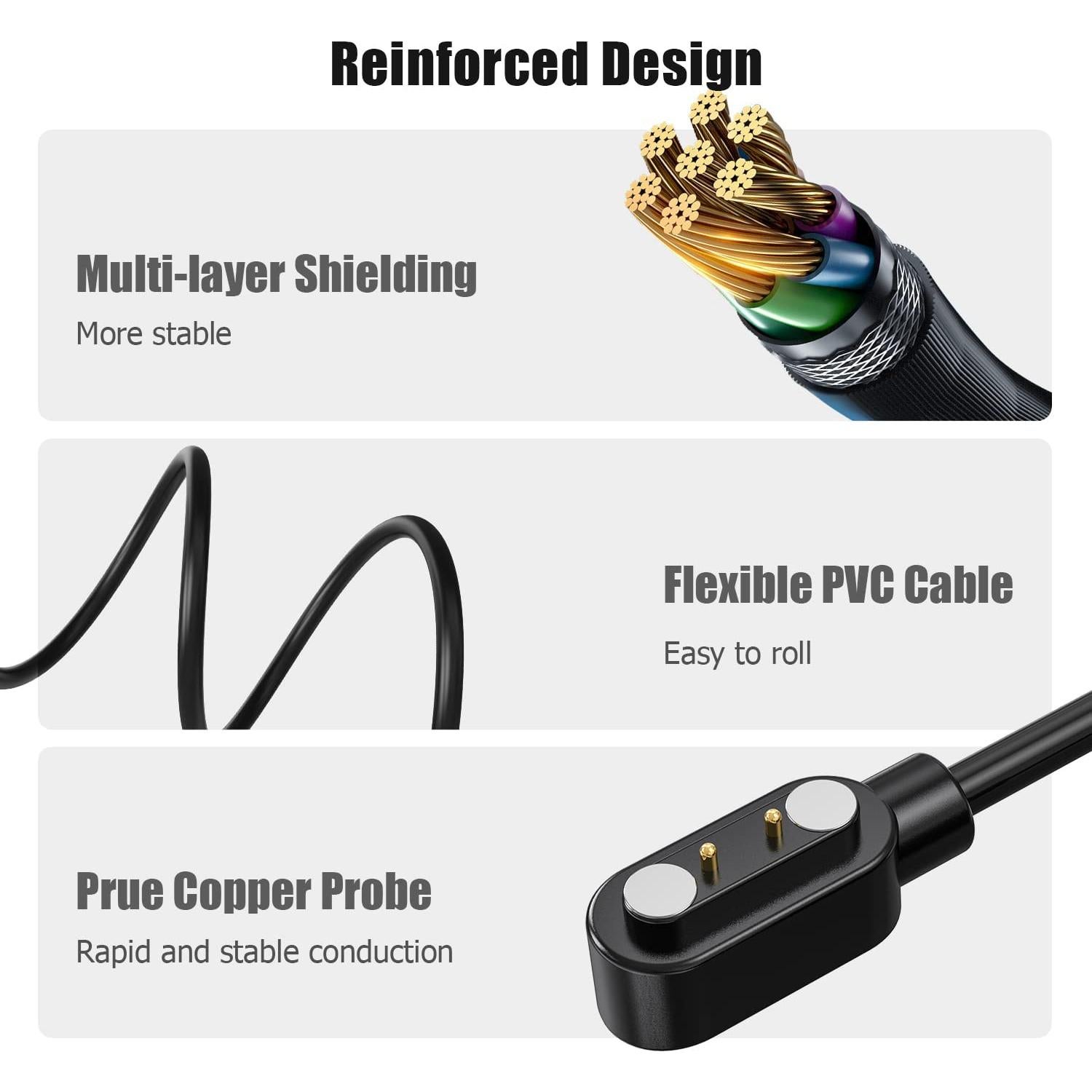 Cable de Carga Magnético 2 Pines Chnfut para Reloj Inteligente
