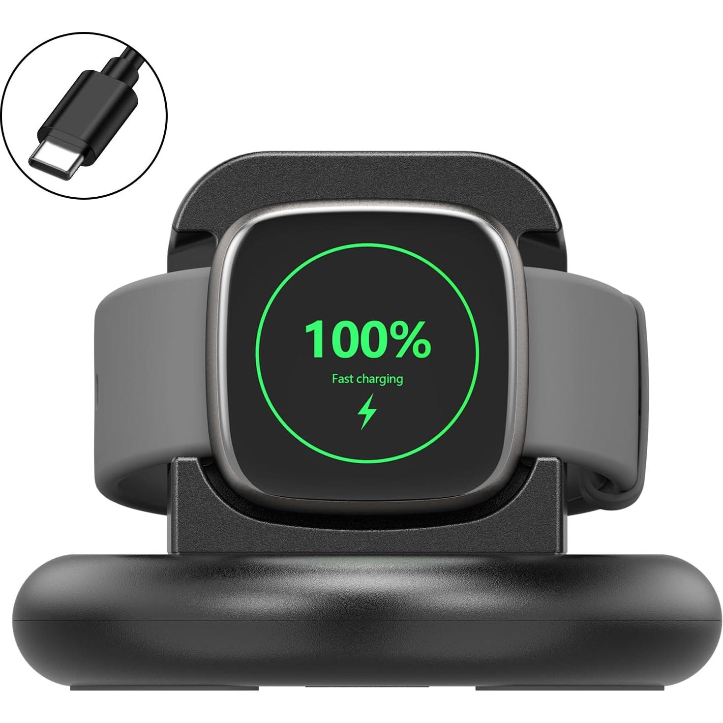 Dock de Carga Wanme USB C para Fitbit Versa 4/3/Sense 2