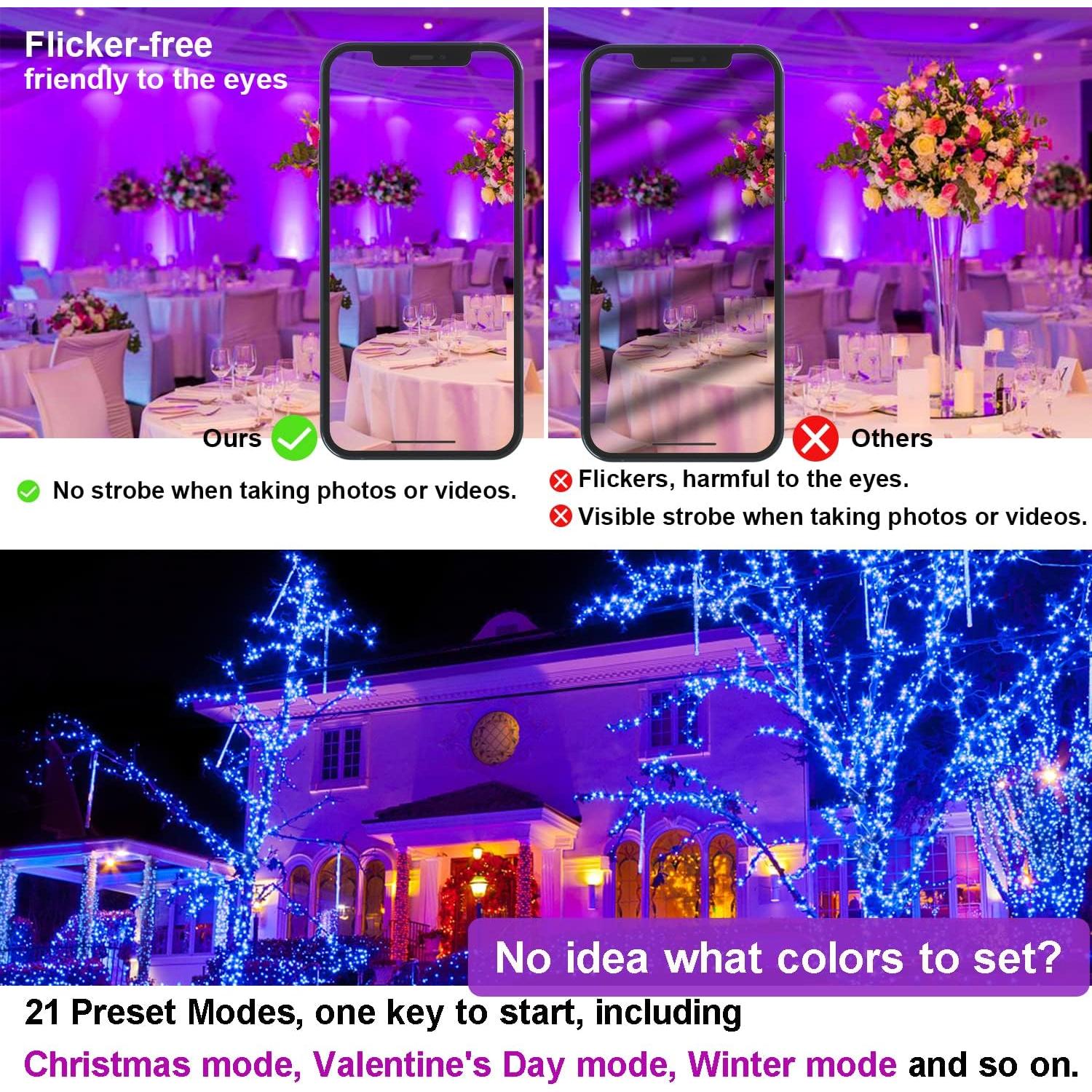 Luz de Inundación LED RGB 80W Control APP IP66 - Borui