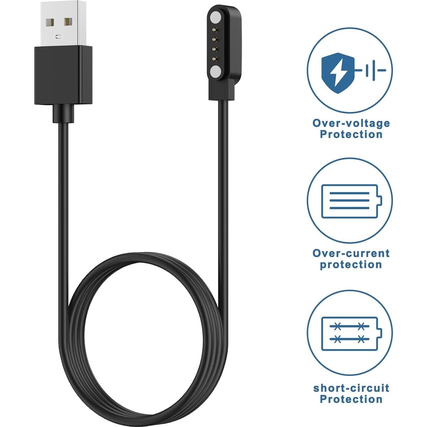 Cable de Carga Magnético Meliya 1.01m para Auriculares y Relojes