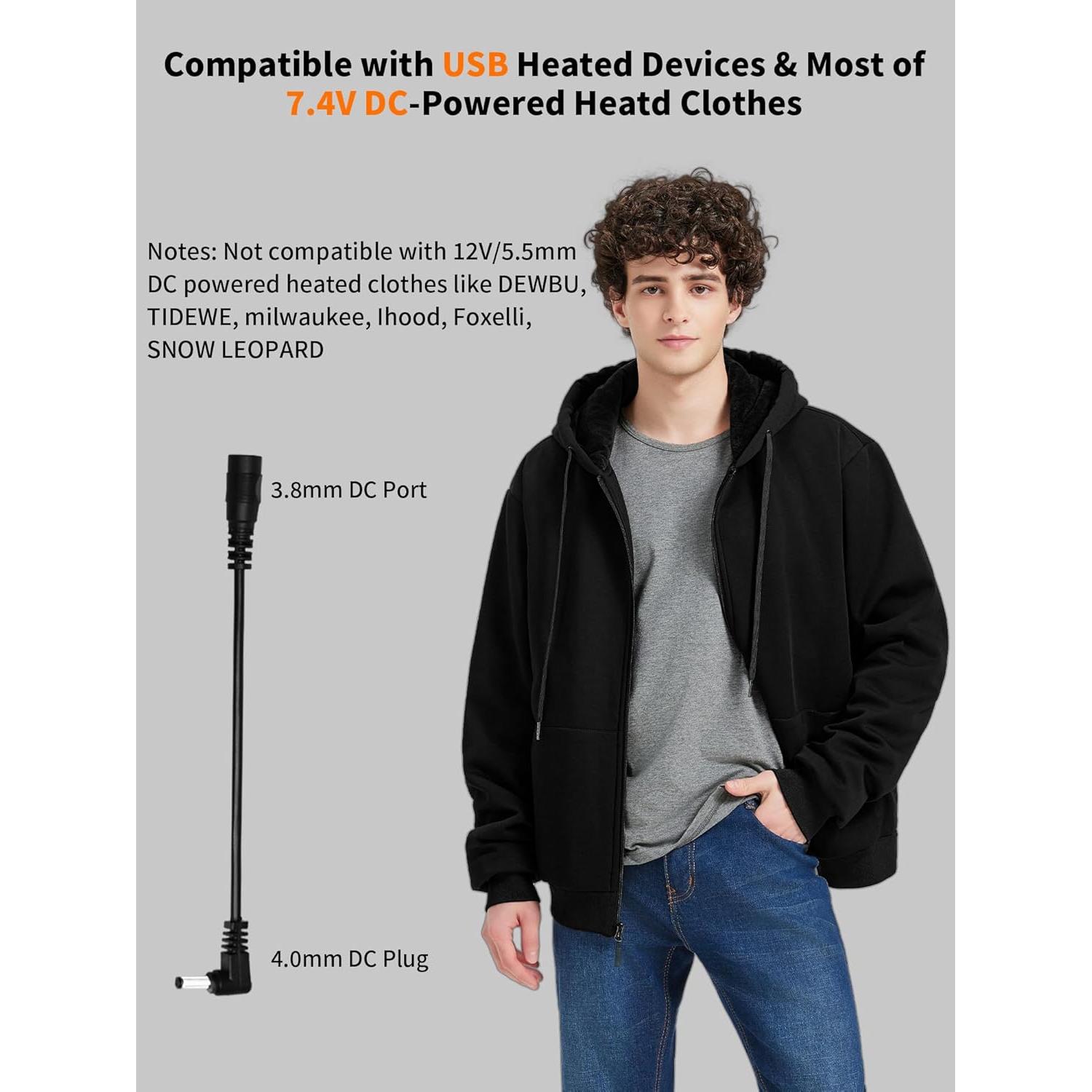 Banco de Poder Calentado 18400mAh 7.4V USB-A R-TAX