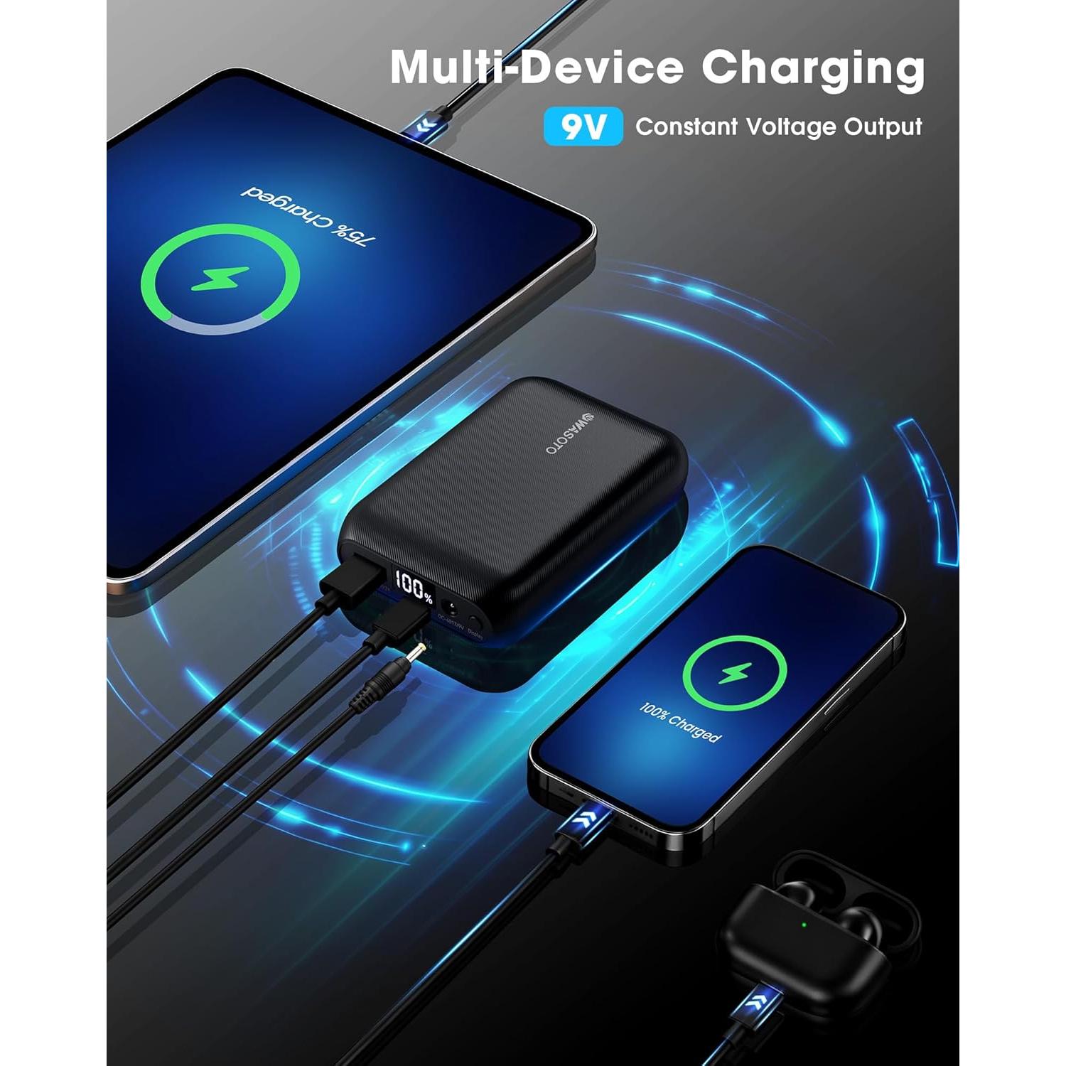 Chaleco Calentado WASOTO 16000mAh 9V con Pantalla LED