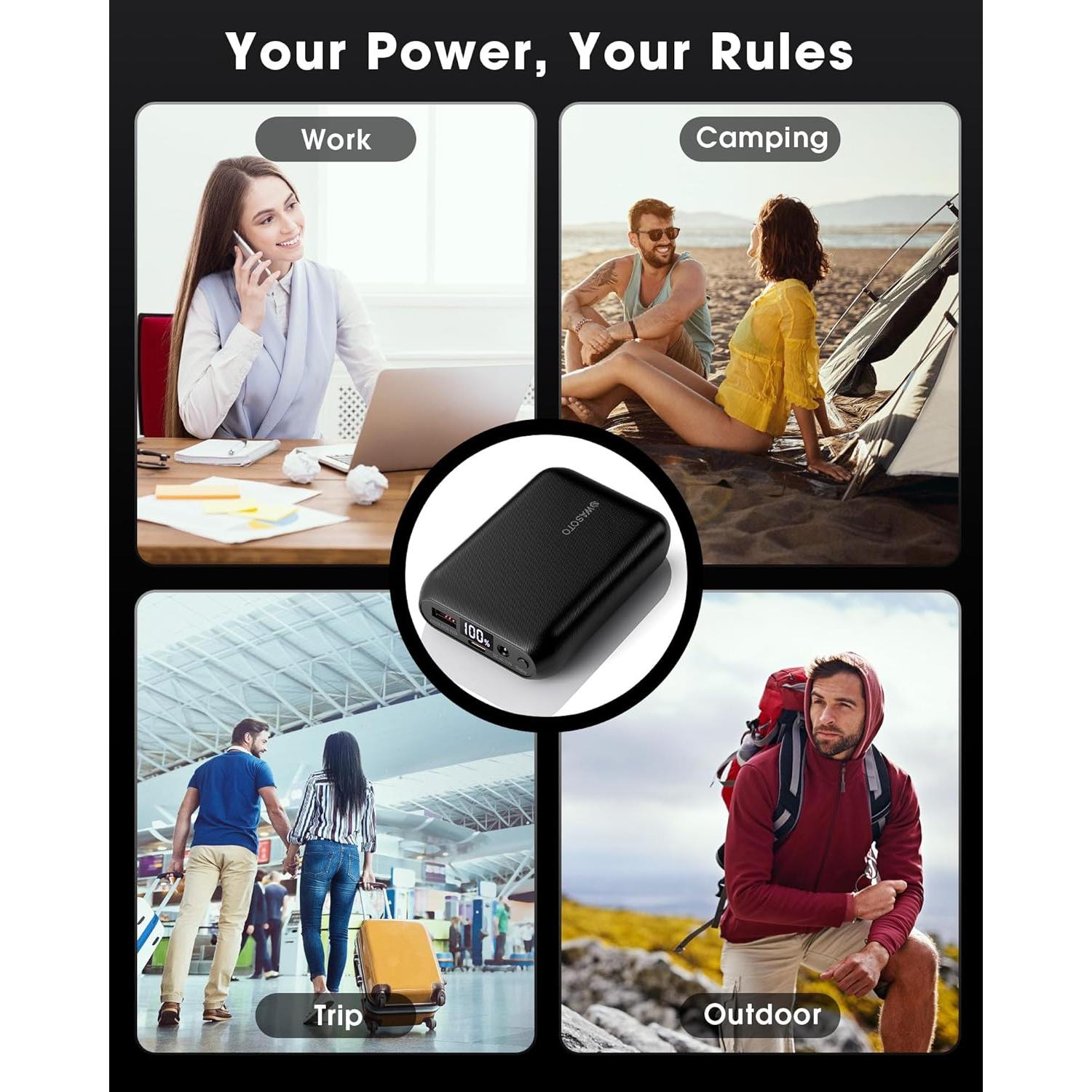 Chaleco Calentado WASOTO 16000mAh 9V con Pantalla LED