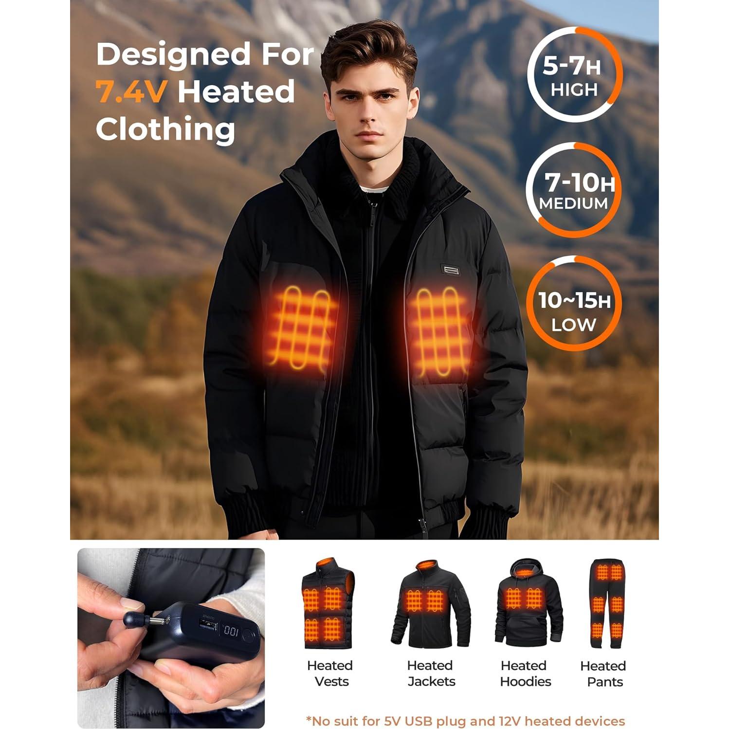 Batería 18400mAh para Chaleco Calentado ORORO y Venustas