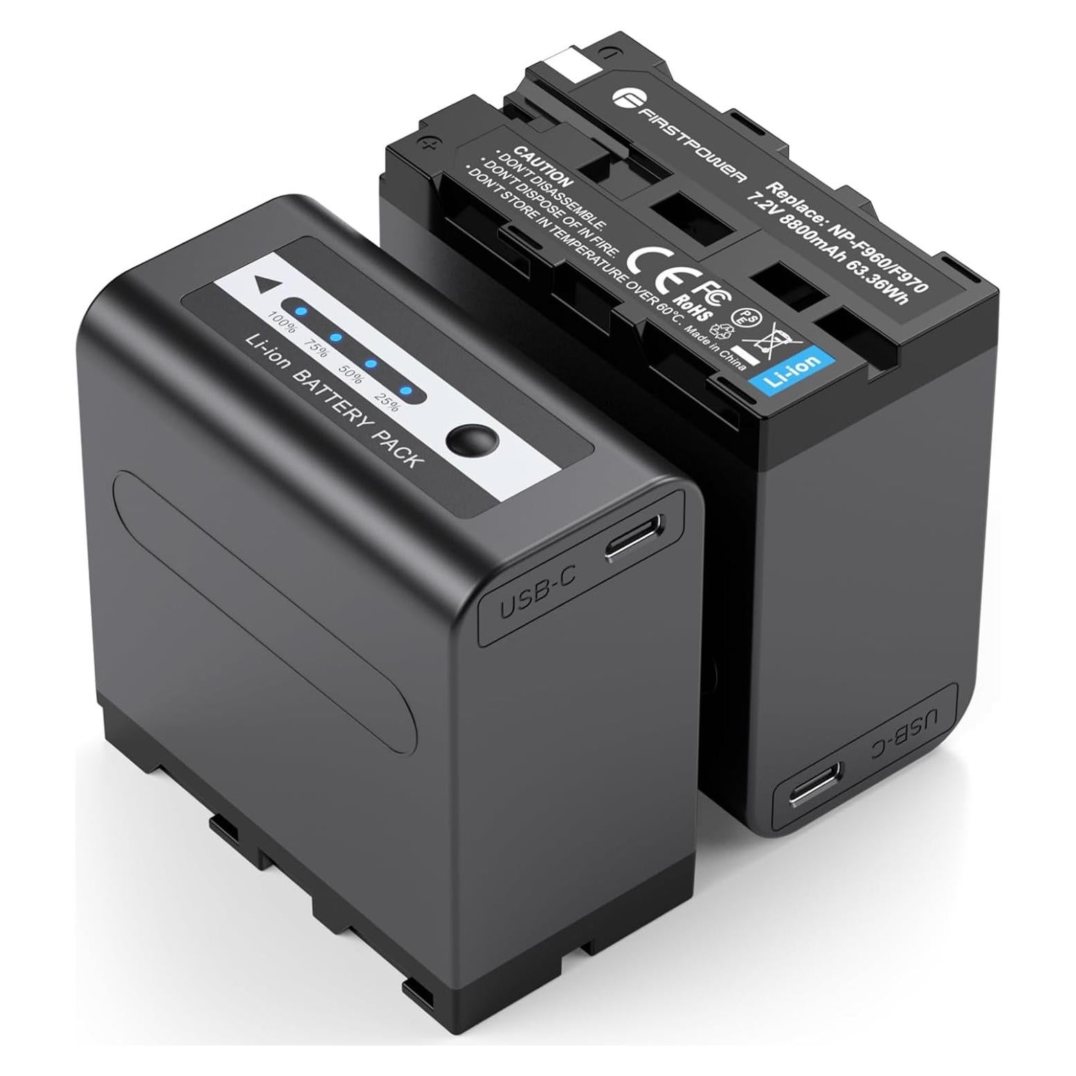 Batería Recargable NP-F970 PrimeraPotencia 8800mAh 2-Pack