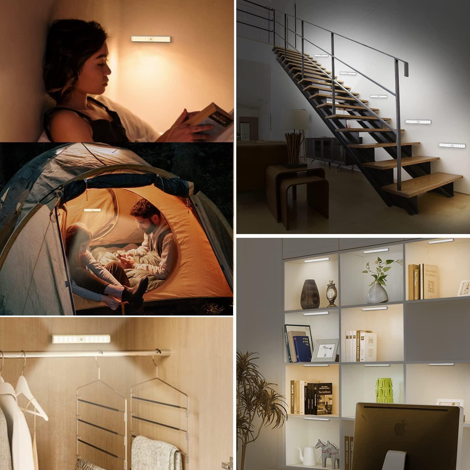 Diomart 4 Luces LED Inalámbricas RGB Control Remoto