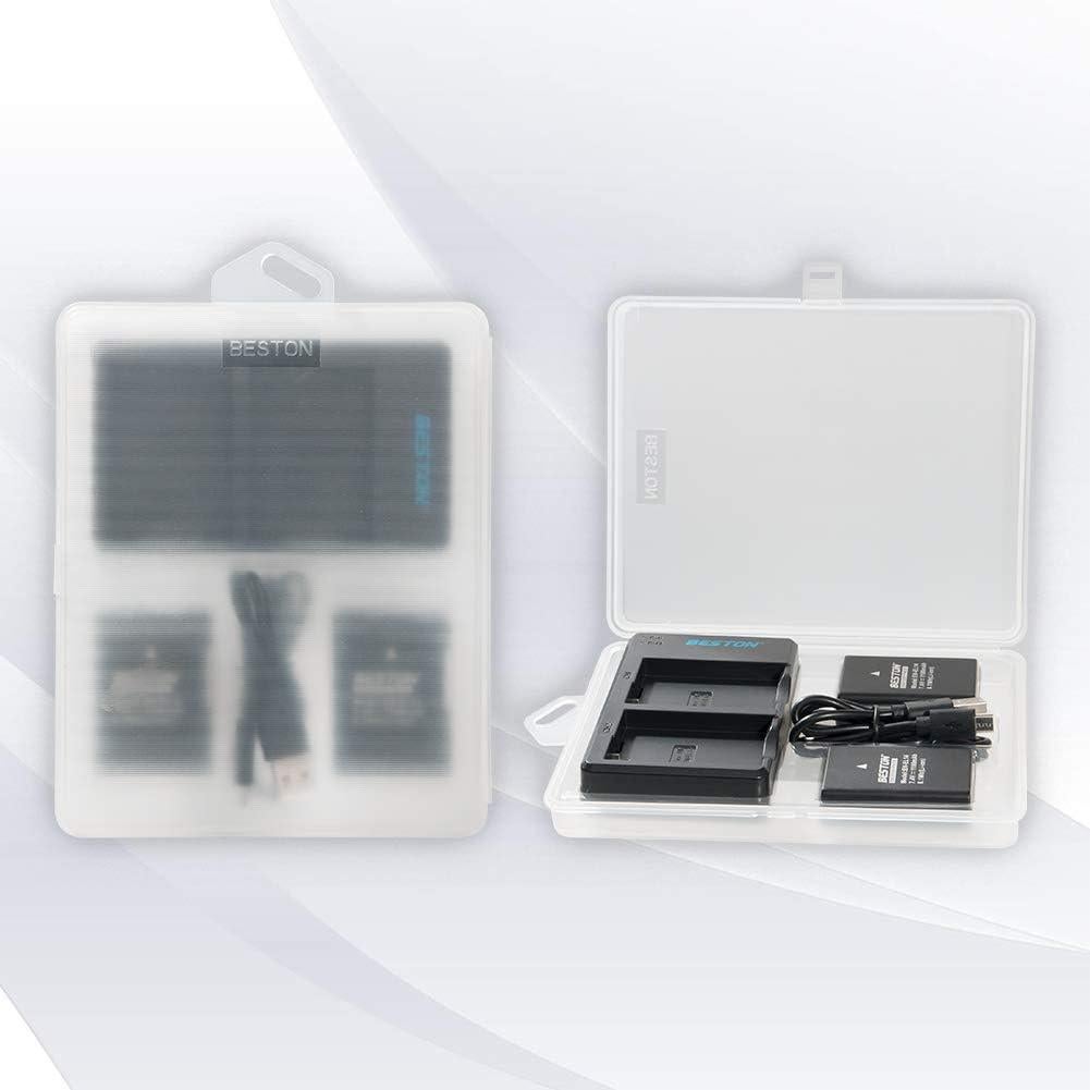 Paquete 2 Baterías BESTON EN-EL14/EN-EL14a + Cargador USB Rápido