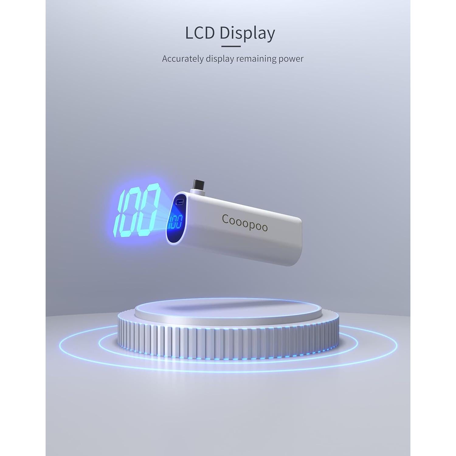 Batería Externa Cooopoo para Meta Quest 3 - Carga Rápida 5000mAh