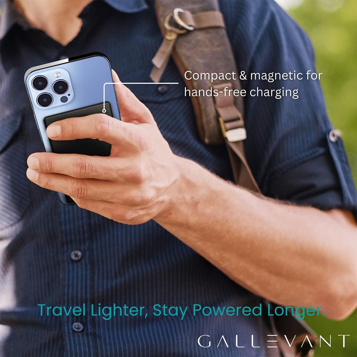 Batería Portátil Inalámbrica Magnética Gallevant 5000mAh Slim