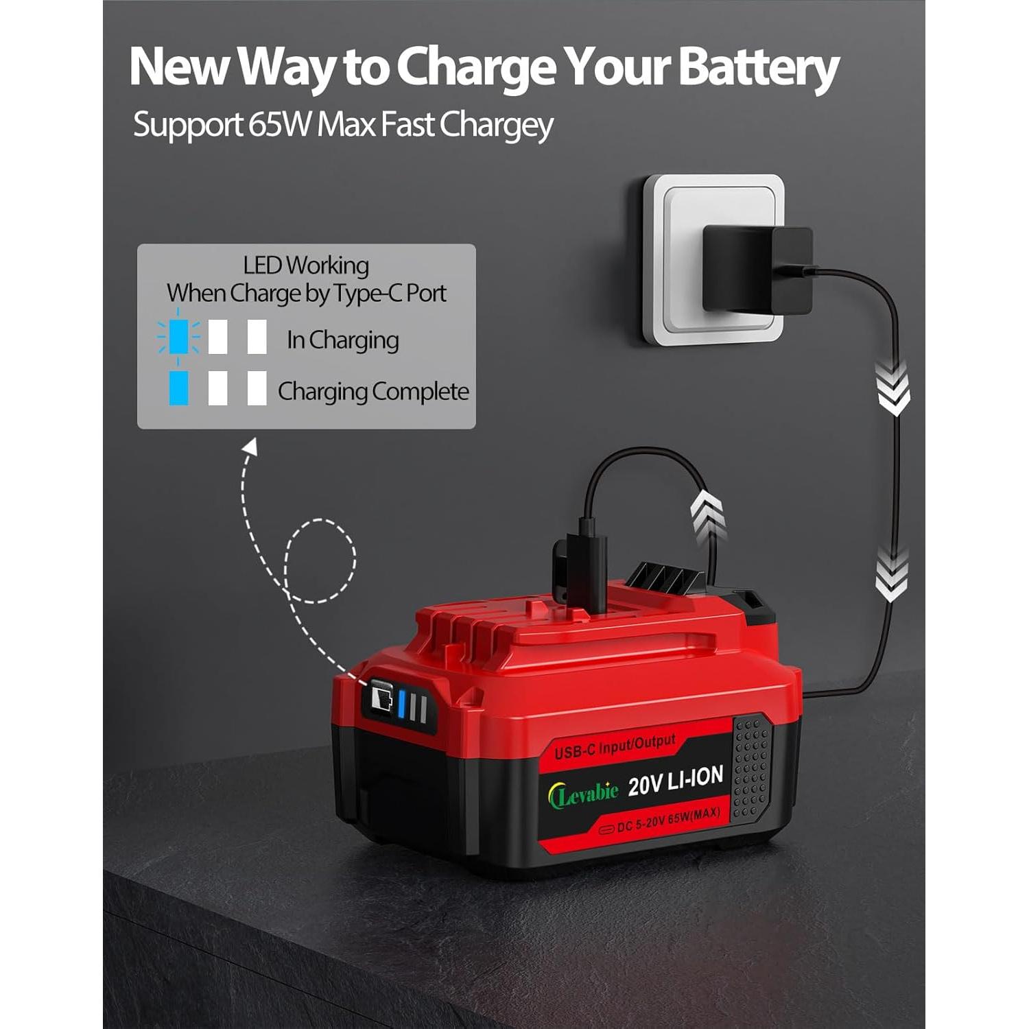 Batería Craftsman 20V Clevabie 4.0Ah USB-C 65W CMCB204