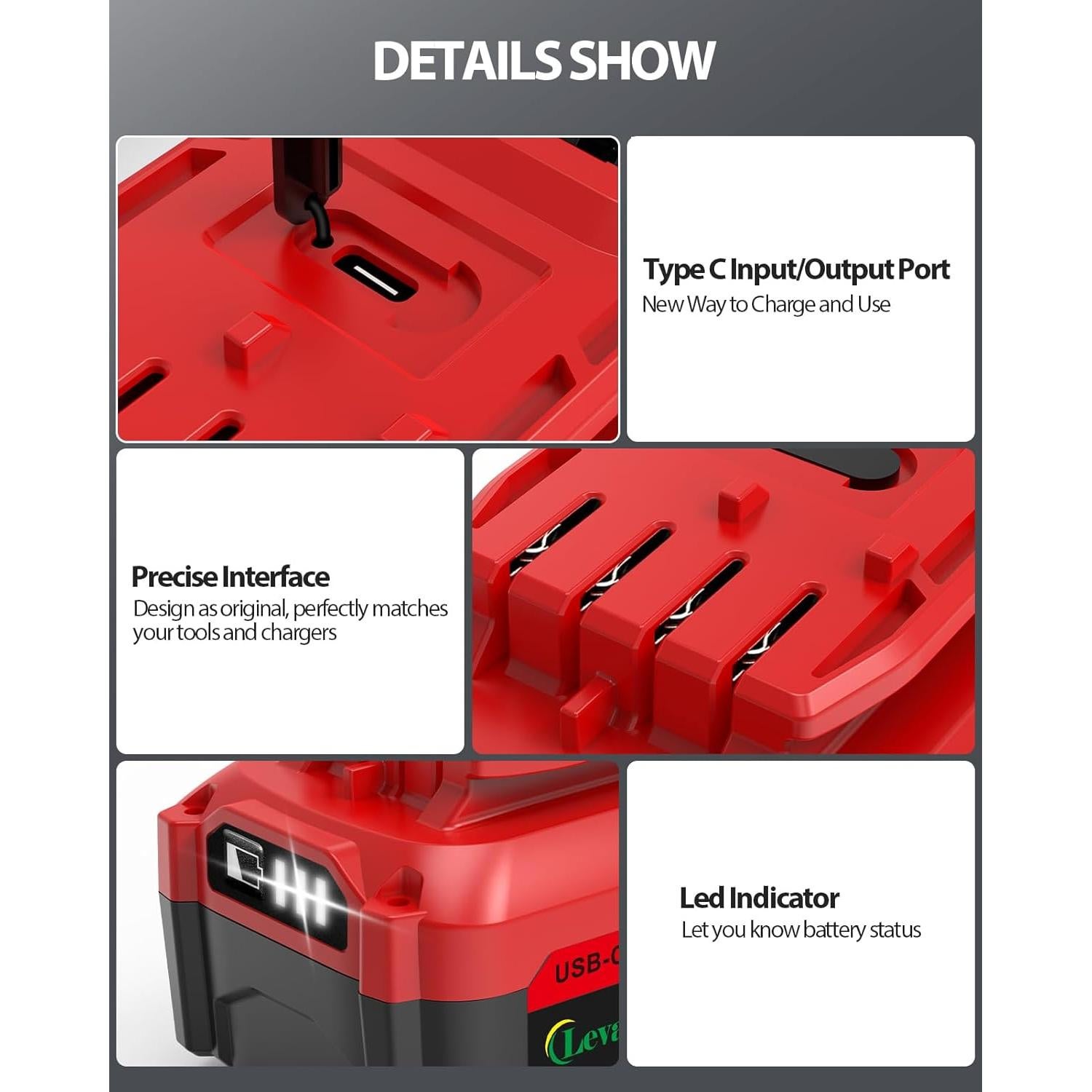 Batería Craftsman 20V Clevabie 4.0Ah USB-C 65W CMCB204