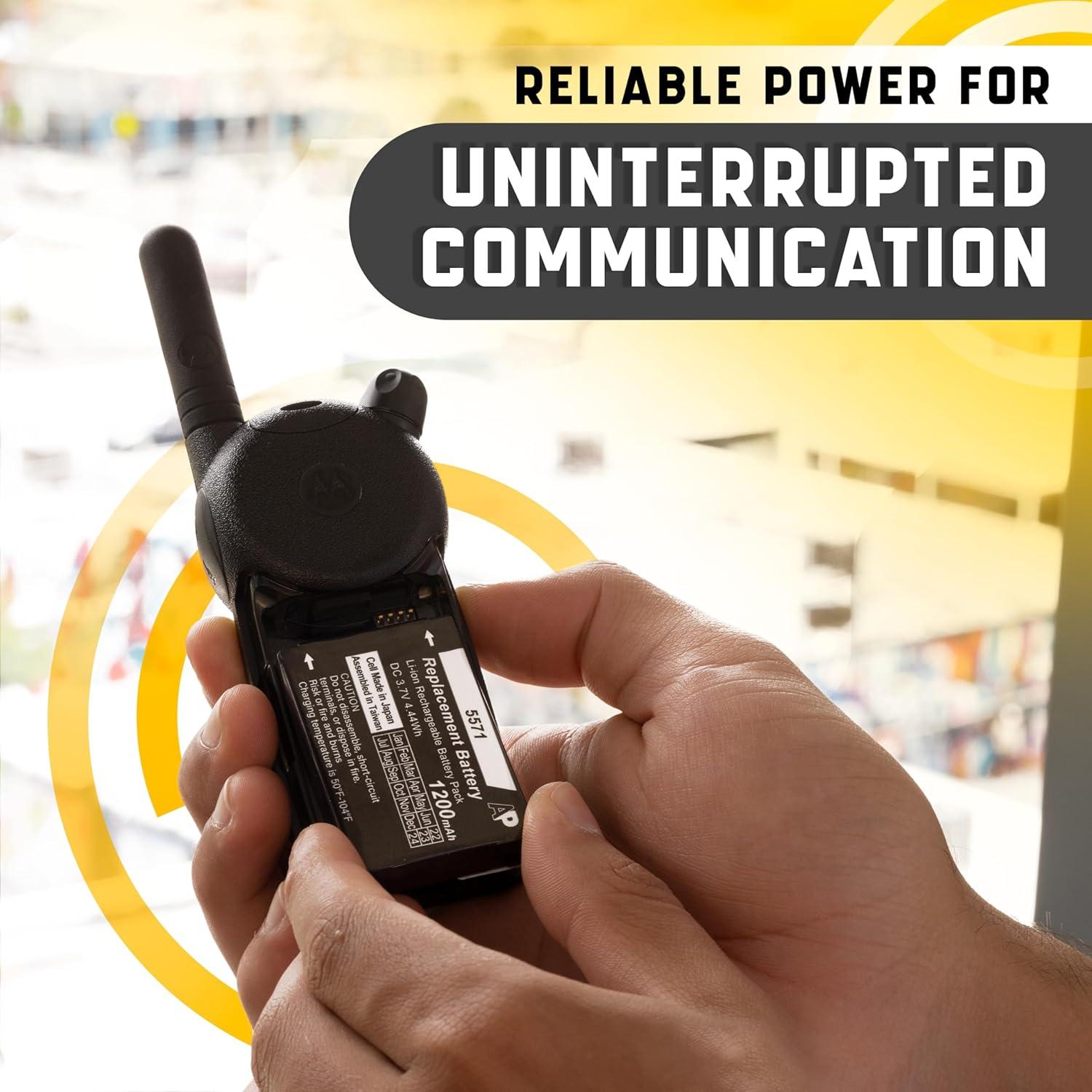 Batería Recargable Artisan Power para Motorola CLS1110/1410/1450 | 1200 mAh | Paquete de 8