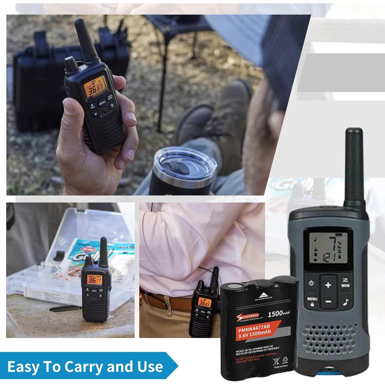 Paquete de 2 Baterías Recargables PMNN4477AR 1500mAh para Motorola