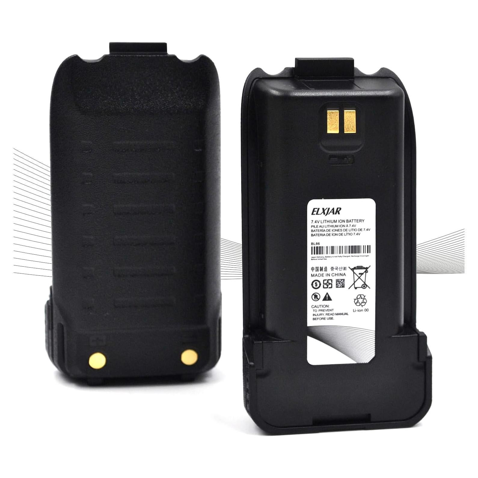 Batería recargable Li-ion 7.4V 2600mAh elxjar para RT86 - Paquete de 2