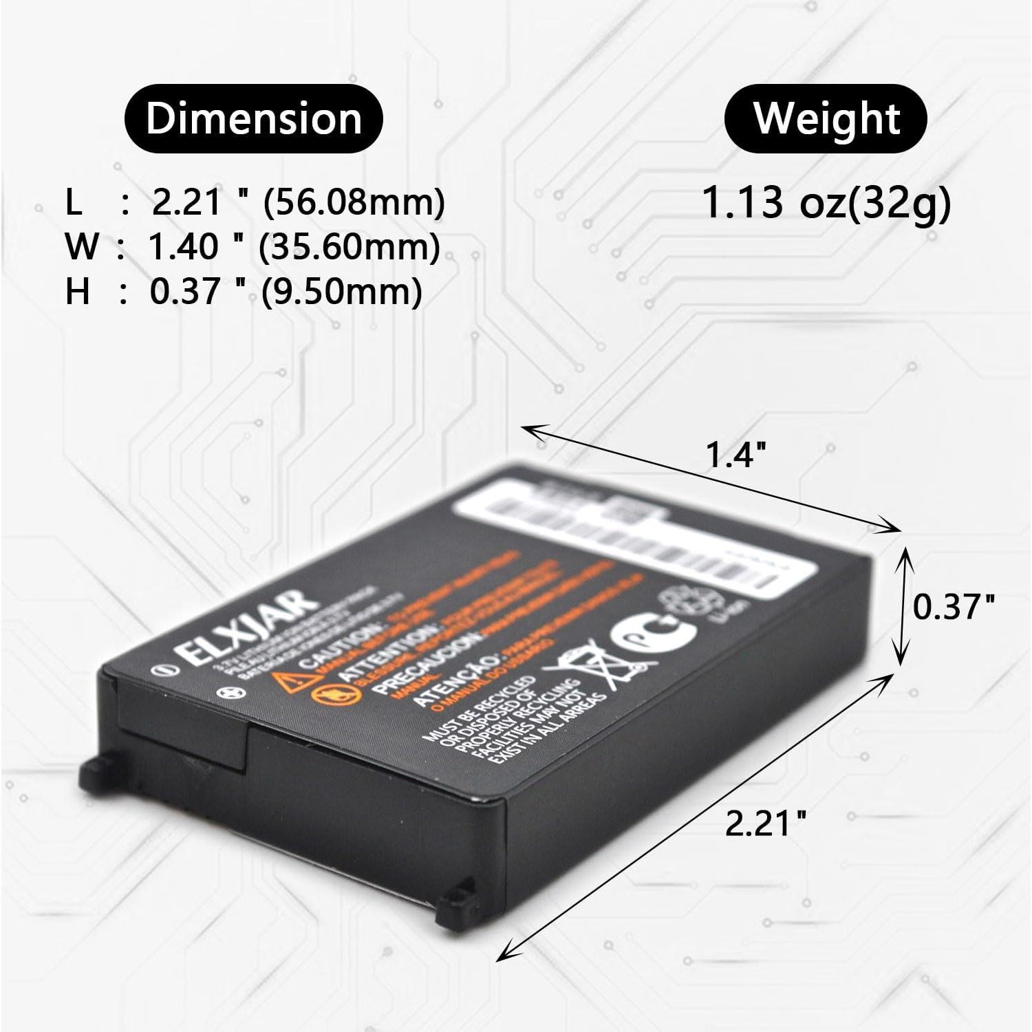 Batería Recargable Li-Ion 3.7V 1200mAh elxjar para Motorola CLS