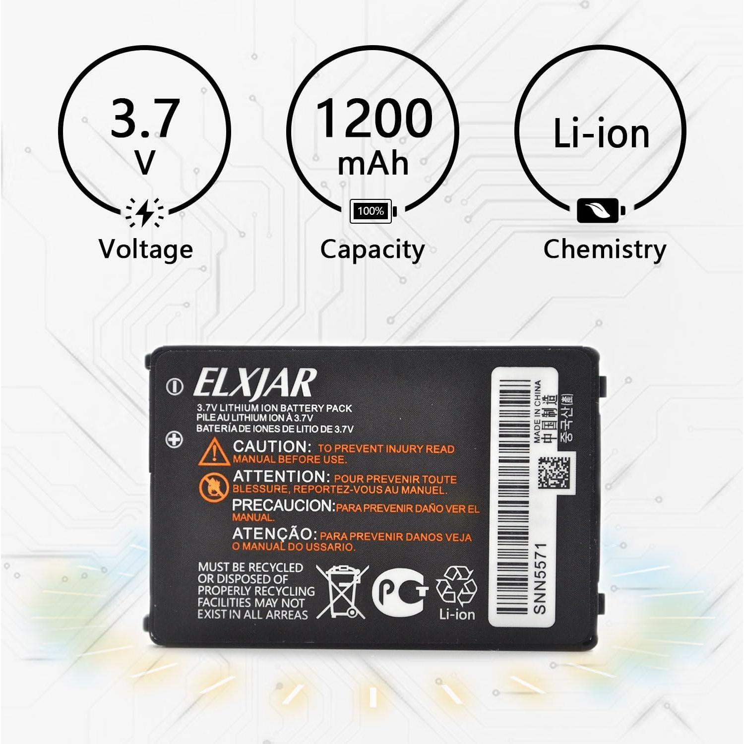 Batería Recargable Li-Ion 3.7V 1200mAh elxjar para Motorola CLS