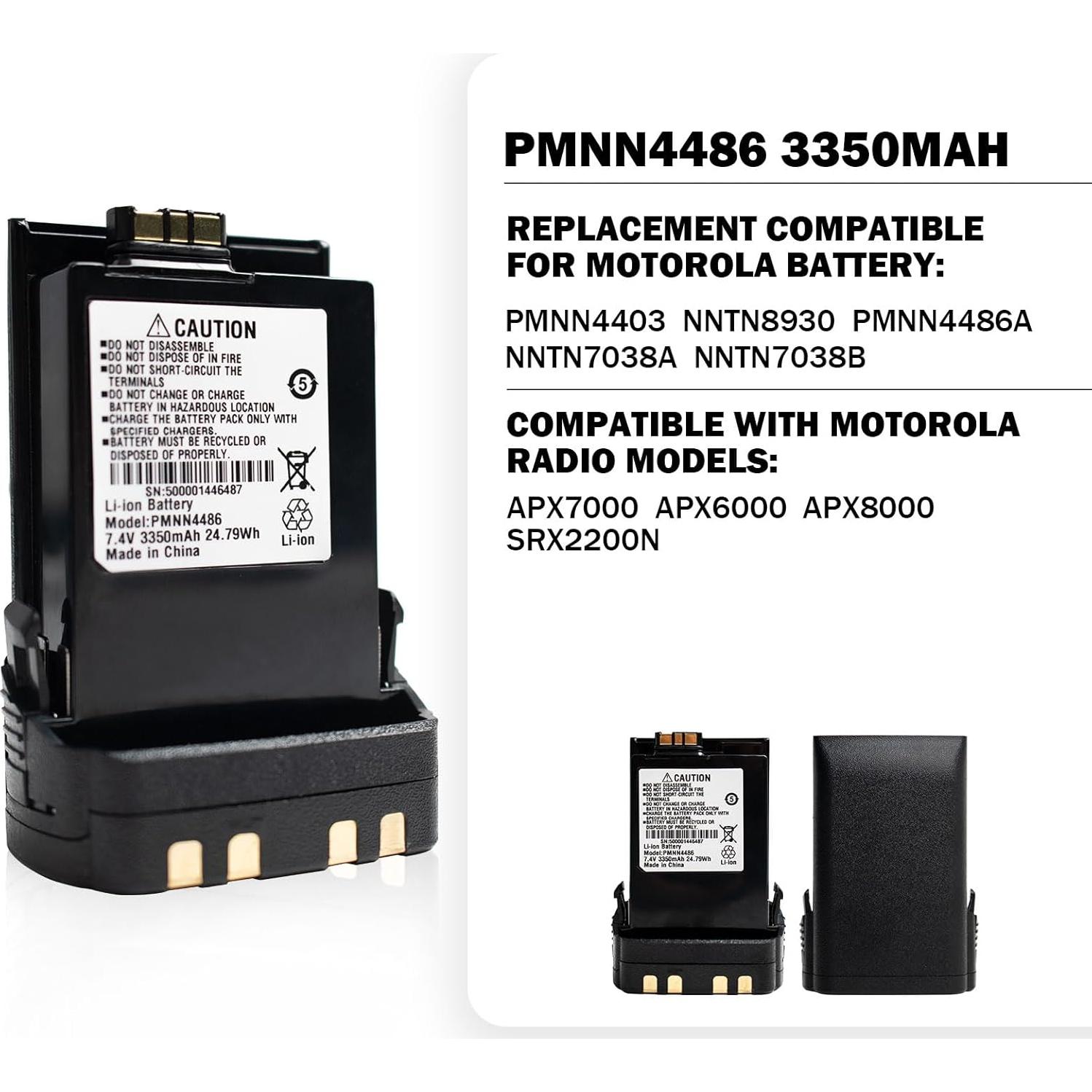 Batería de Litio-ion 3350mAh 7.4V Motorola APX6000 APX7000
