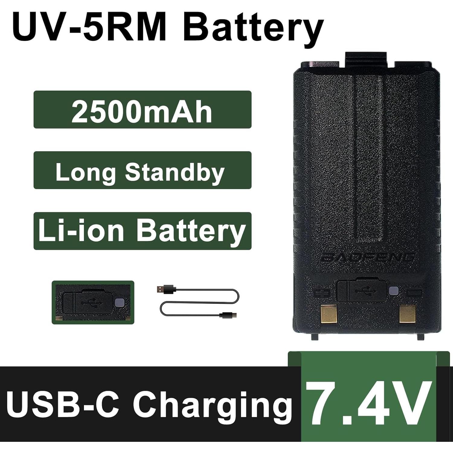Batería BAOFENG BL-5RH 2500mAh USB-C para Radio UV-5RM