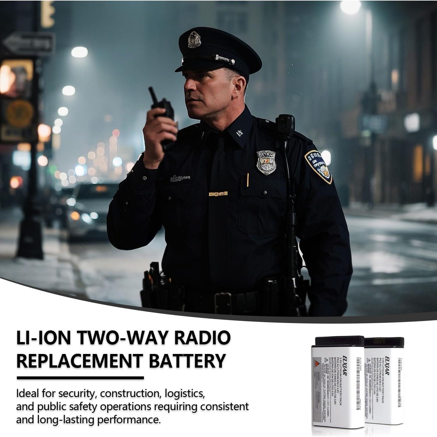 Batería de 3.6V 1880mAh Elxjar para radios Motorola DTR/MTH