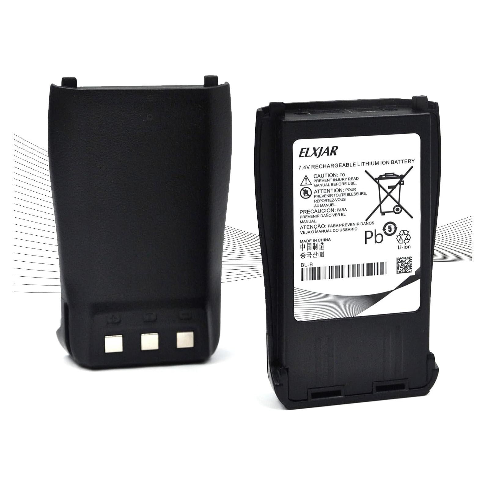 Baterías Recargables elxjar 7.4V 2000mAh para Radios UV-B