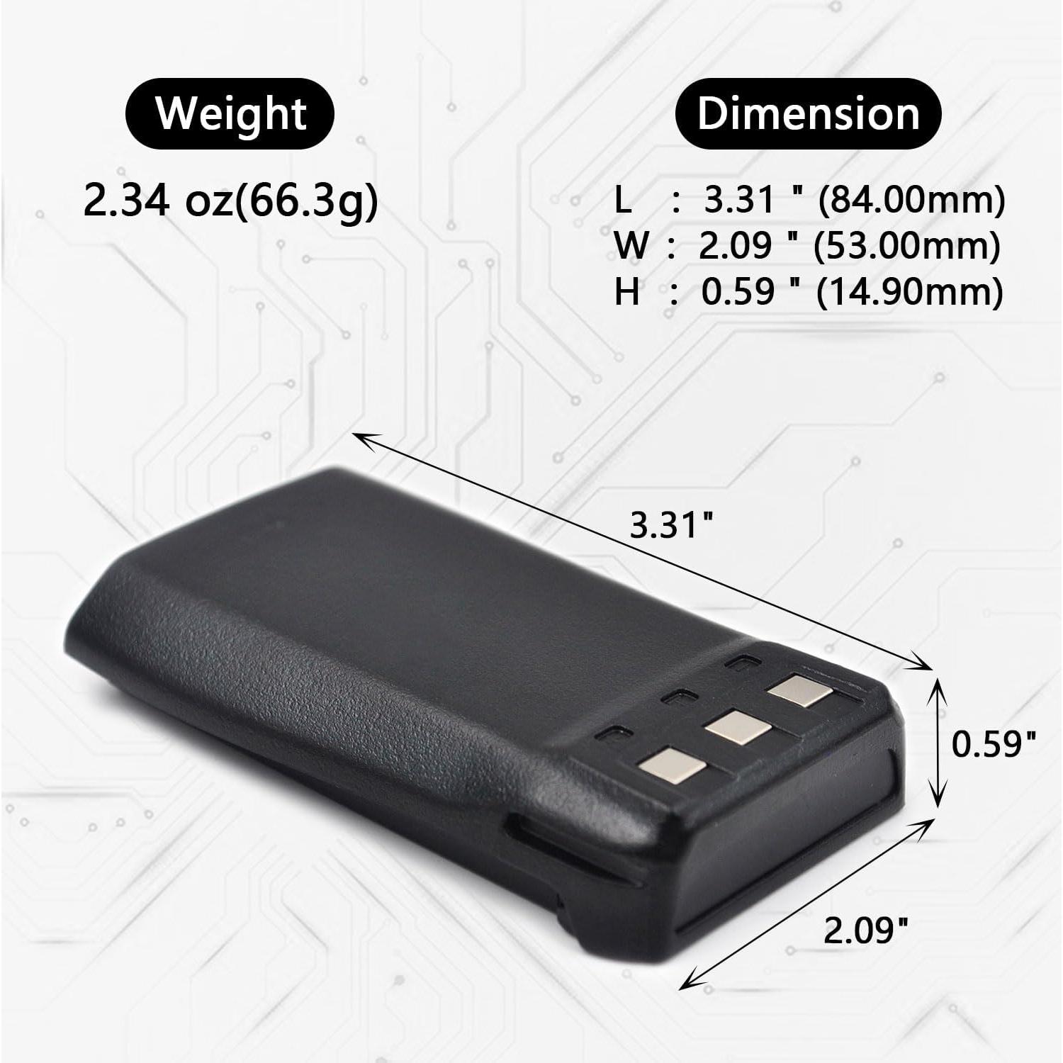 Baterías Recargables elxjar 7.4V 2000mAh para Radios UV-B