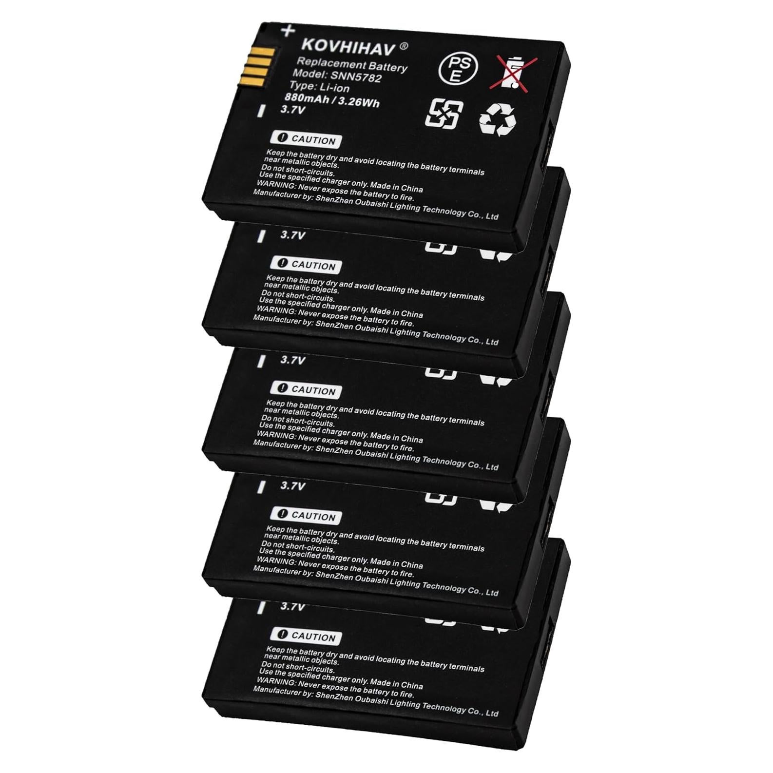 Paquete de 5 Baterías Li-ion 880mAh BUSFUIVA para Radio CLP