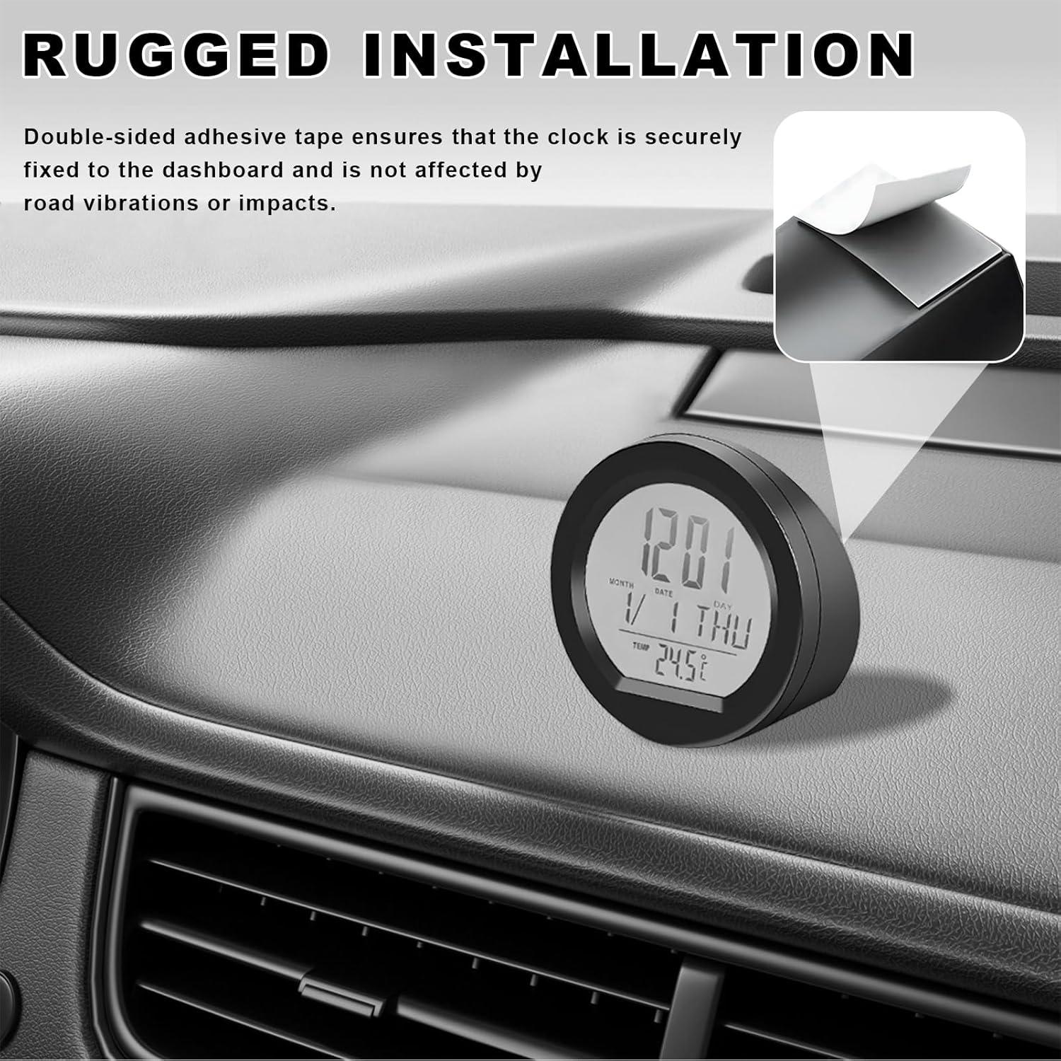 Reloj Digital Termómetro para Coche YTFRL con Retroiluminación