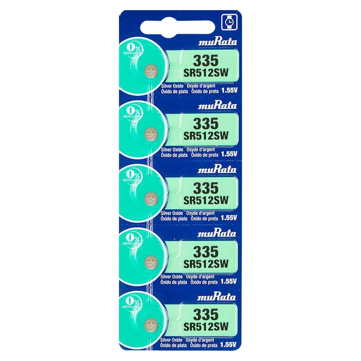 Batería de Óxido de Plata Murata 335 SR512SW 1.55V (5 Unidades)