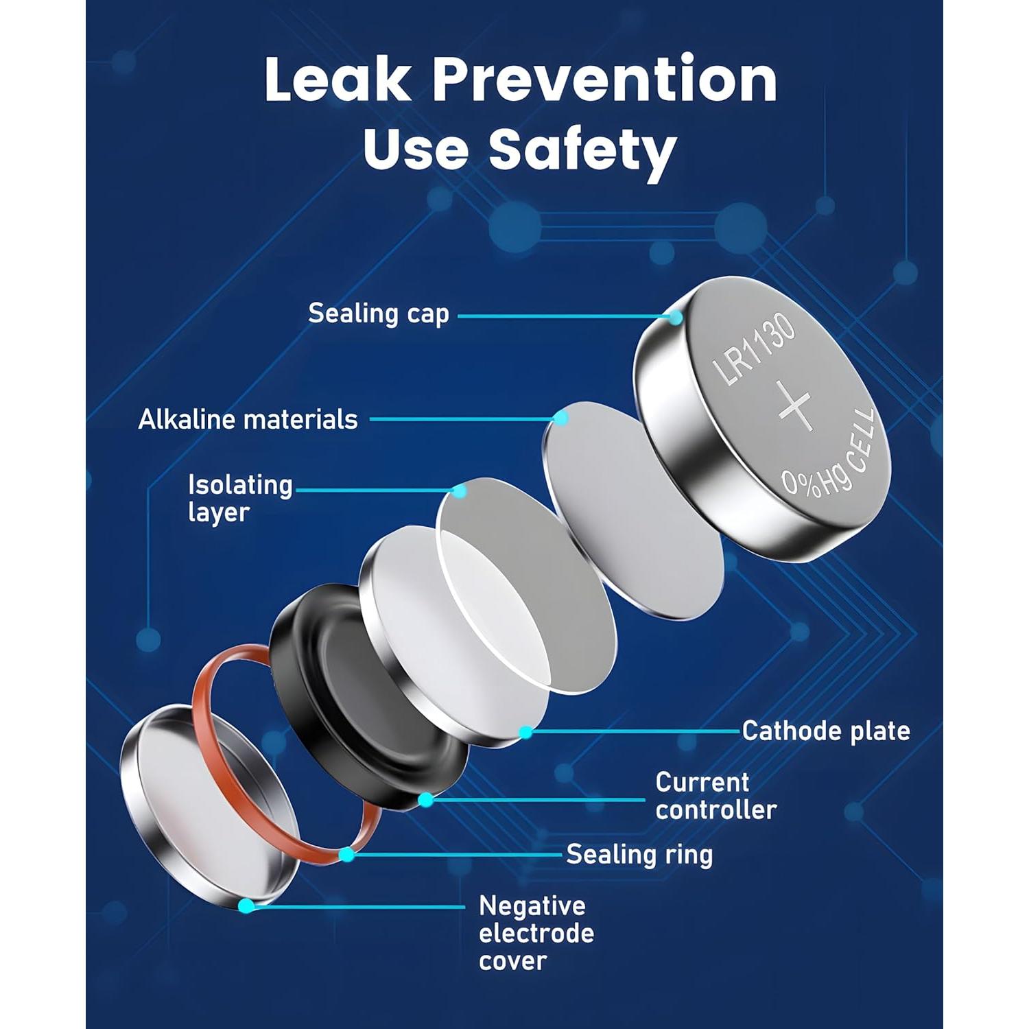 Paquete de 10 Baterías Alcalinas LR1130 YKM 1.5V para Reloj