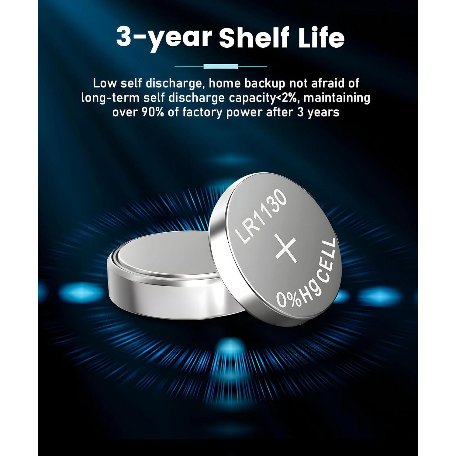 Paquete de 10 Baterías Alcalinas LR1130 YKM 1.5V para Reloj