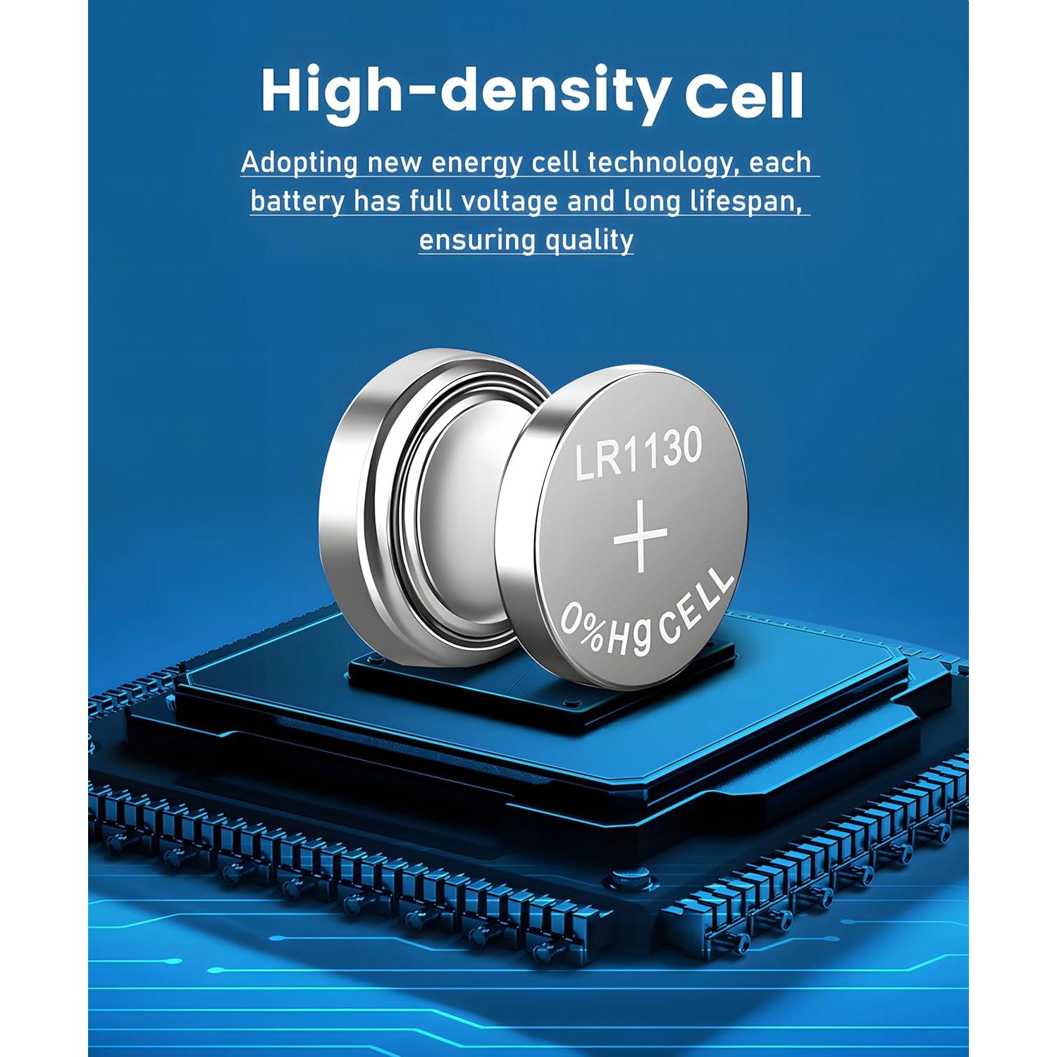 Paquete de 10 Baterías Alcalinas LR1130 YKM 1.5V para Reloj