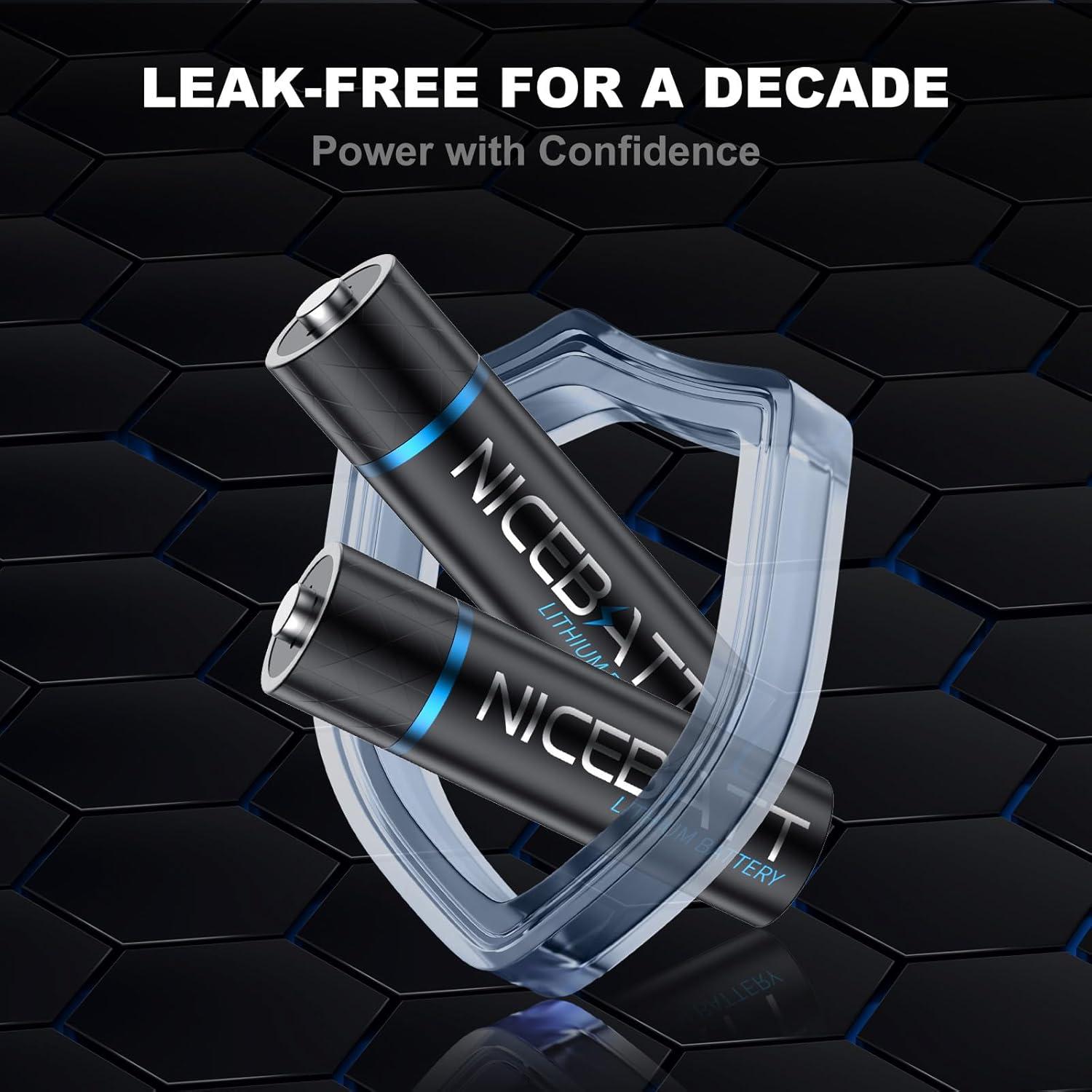 Baterías de Litio AA 3500mAh NICEBATT 12 Unidades