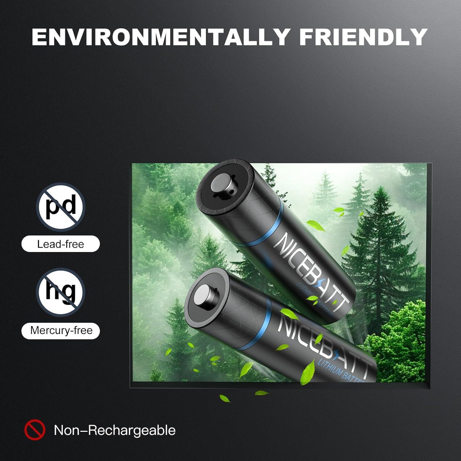 Baterías de Litio AA 3500mAh NICEBATT 12 Unidades