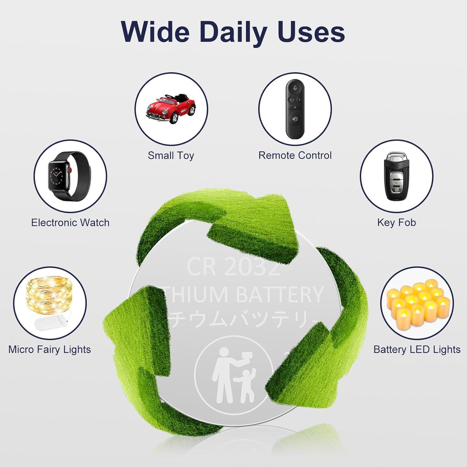 Baterías CR2032 Brightown 60 Unidades 3V Litio Botón