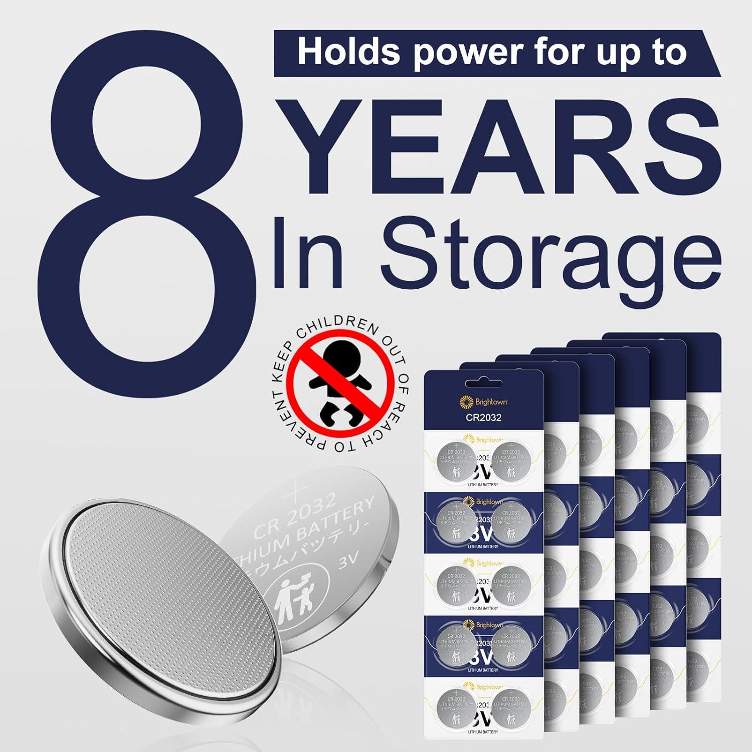 Baterías CR2032 Brightown 60 Unidades 3V Litio Botón
