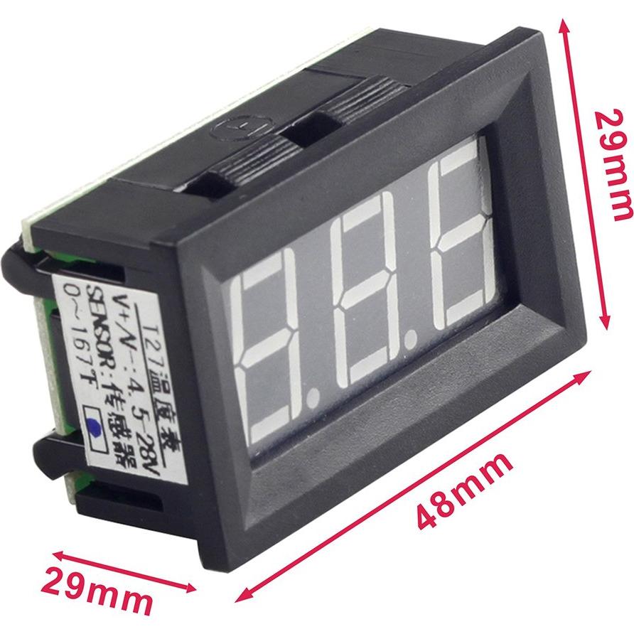 Termómetro Digital UCTRONICS 0-75°C Pantalla LED Azul