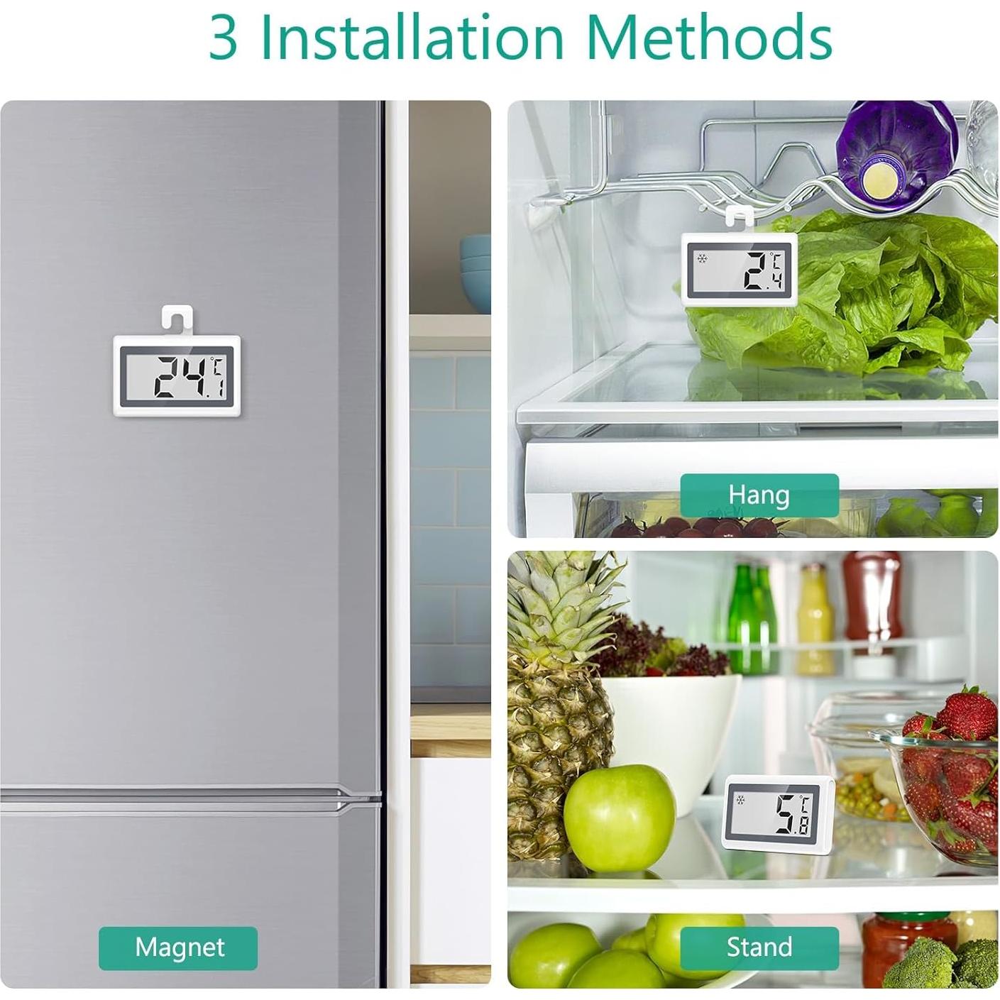 Termómetro Digital Magnético ORIA para Refrigerador - Paquete de 2