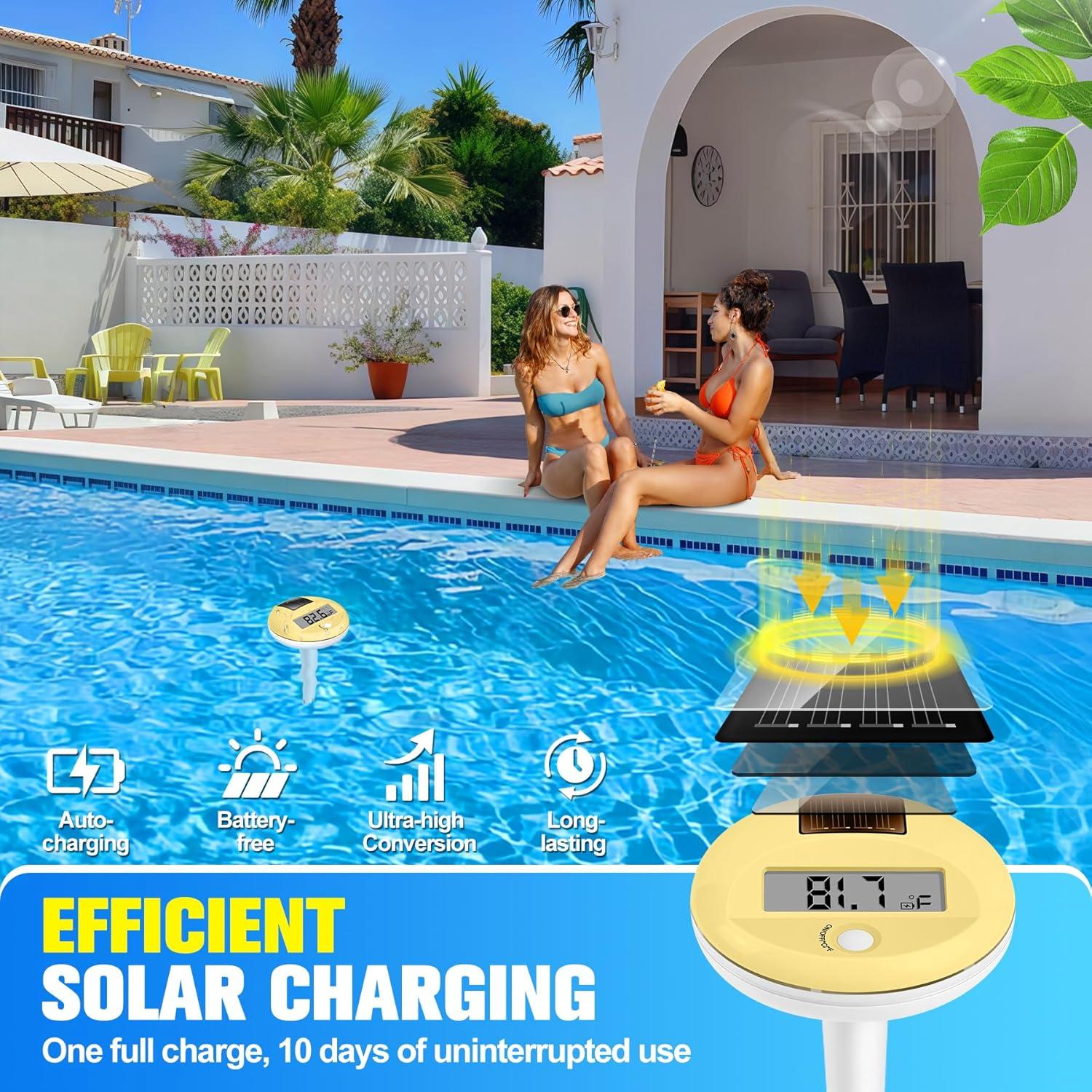 Termómetro Flotante Solar DeeprBlu SL911_Y LCD IP68 10.16x5.08cm