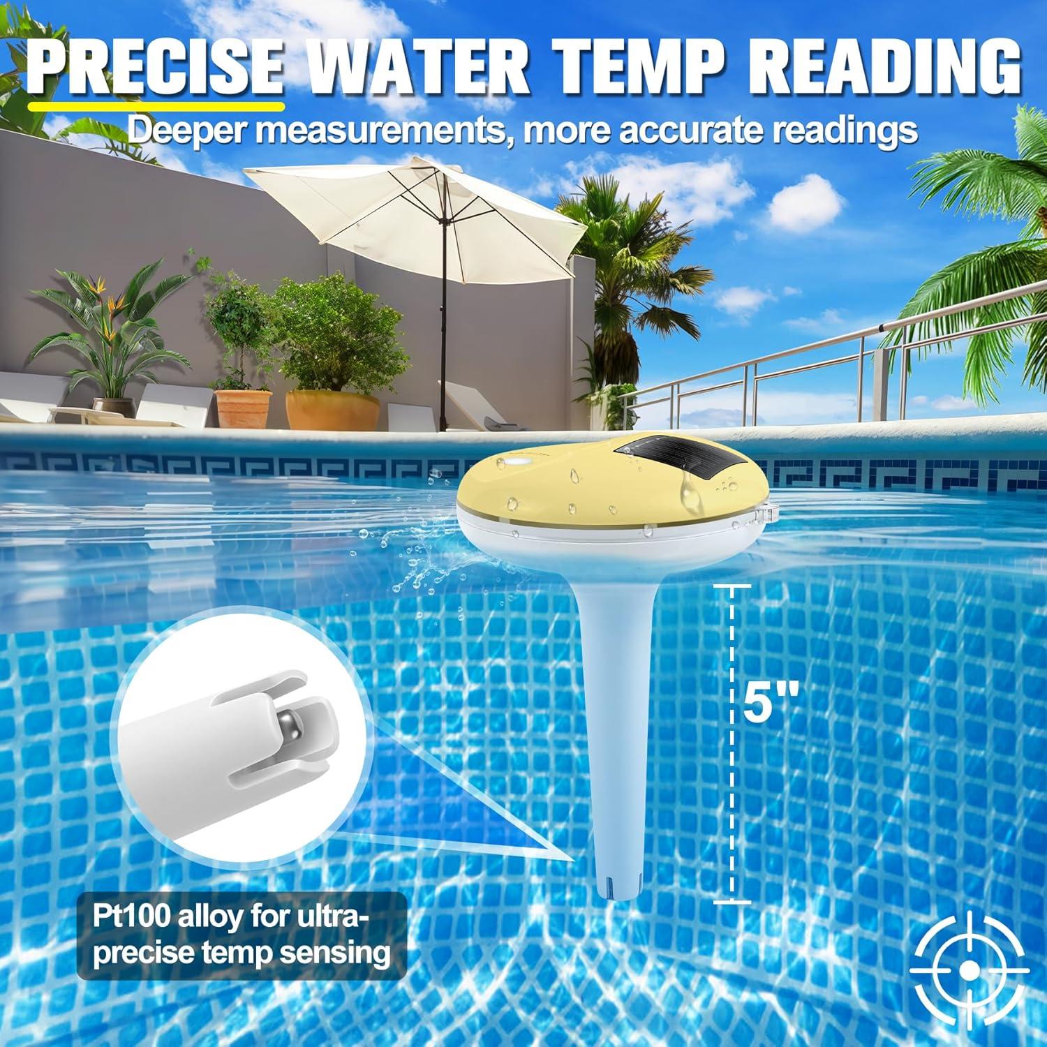 Termómetro Flotante Solar DeeprBlu SL911_Y LCD IP68 10.16x5.08cm