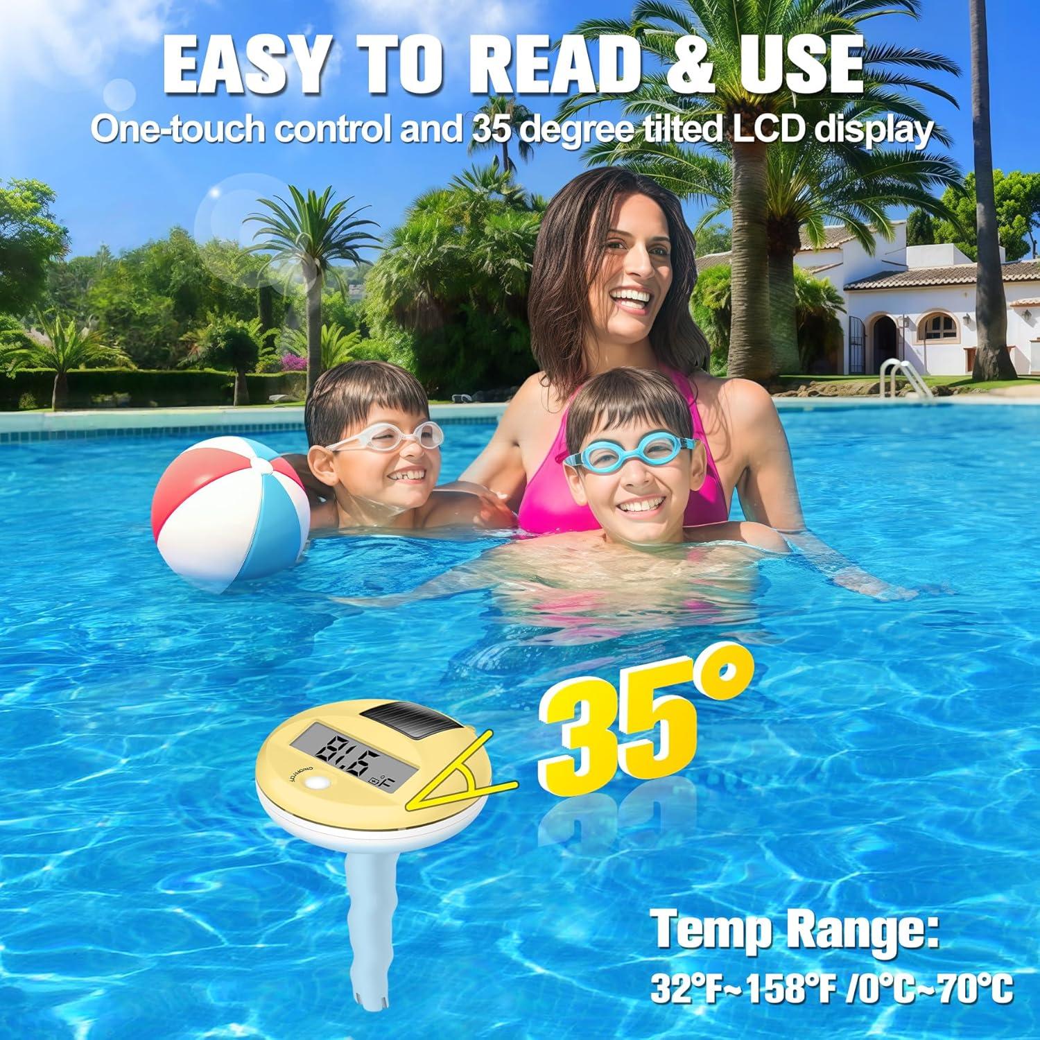 Termómetro Flotante Solar DeeprBlu SL911_Y LCD IP68 10.16x5.08cm