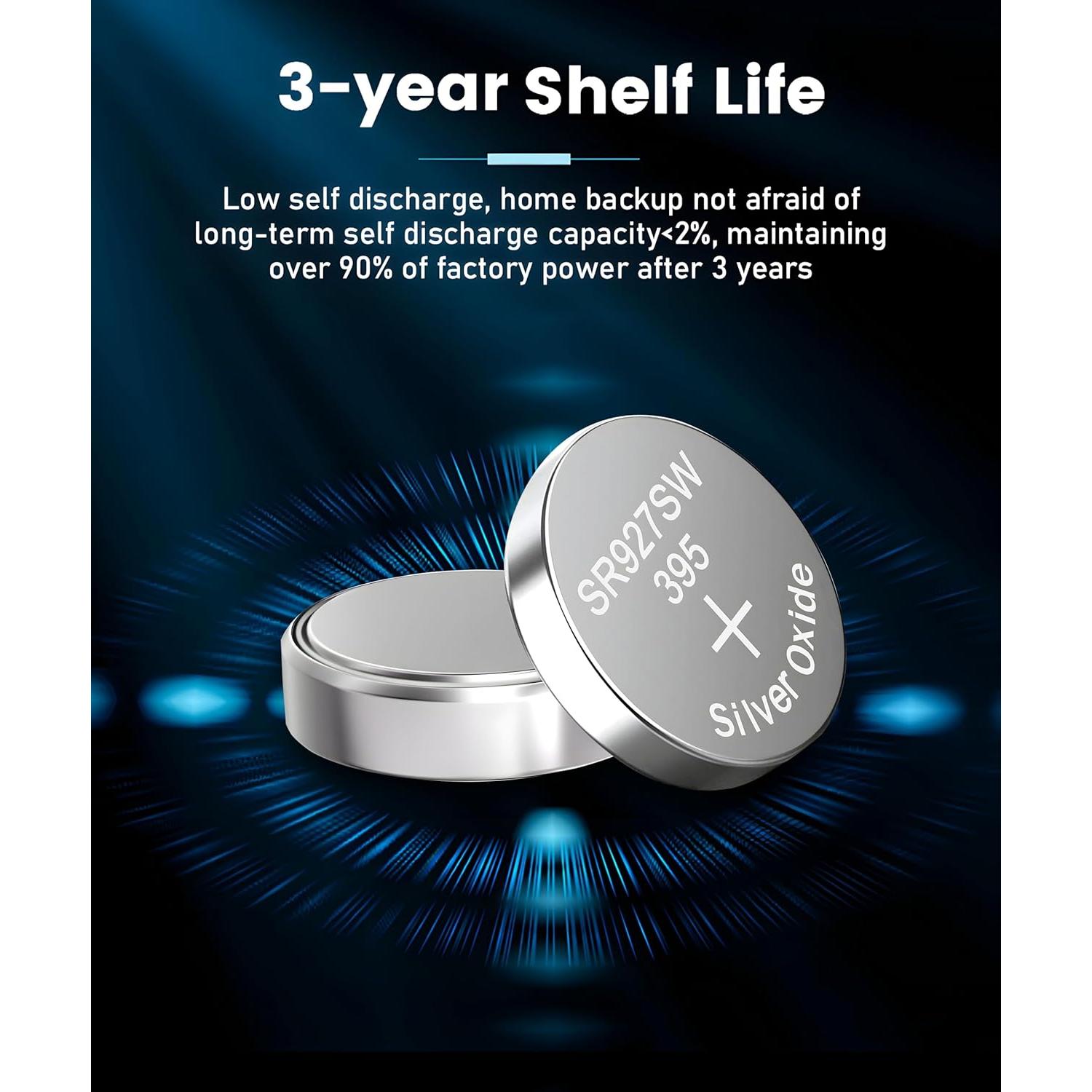 Baterías de Óxido de Plata YKM 395/399 AG7 20 Unidades 1.55V