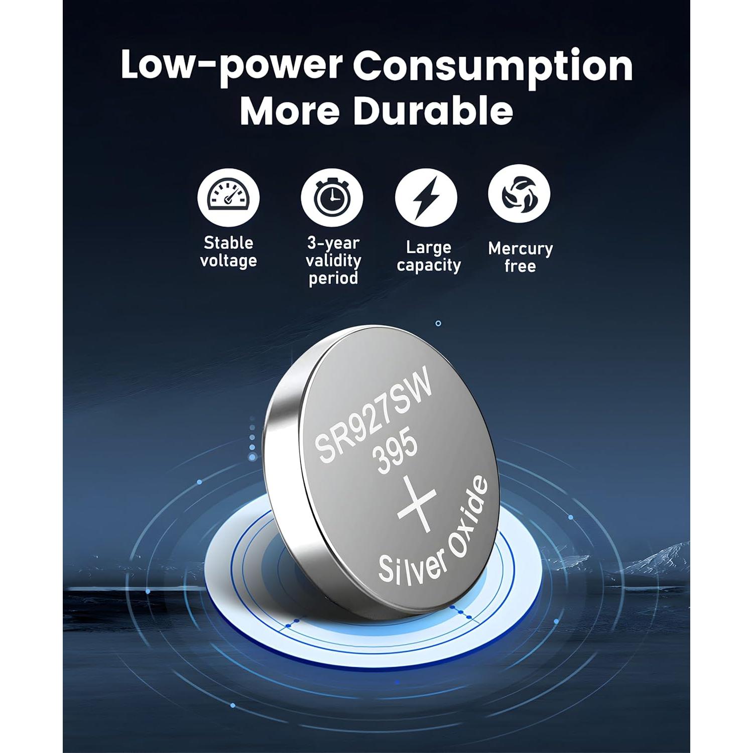 Baterías de Óxido de Plata YKM 395/399 AG7 20 Unidades 1.55V