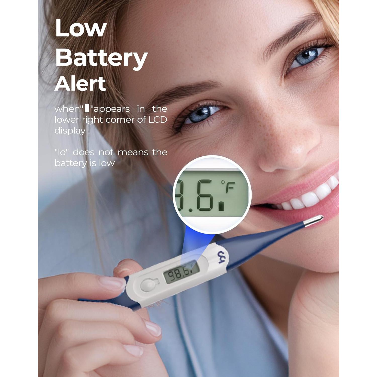 Termómetro Digital JOYTECH Oral Axilar Rectal Flexible Azul